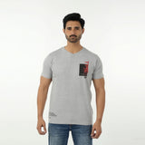 Eminent Men's Round Neck Half Sleeves Printed T-Shirt - Ash Grey, Men's T-Shirts & Polos, Eminent, Chase Value