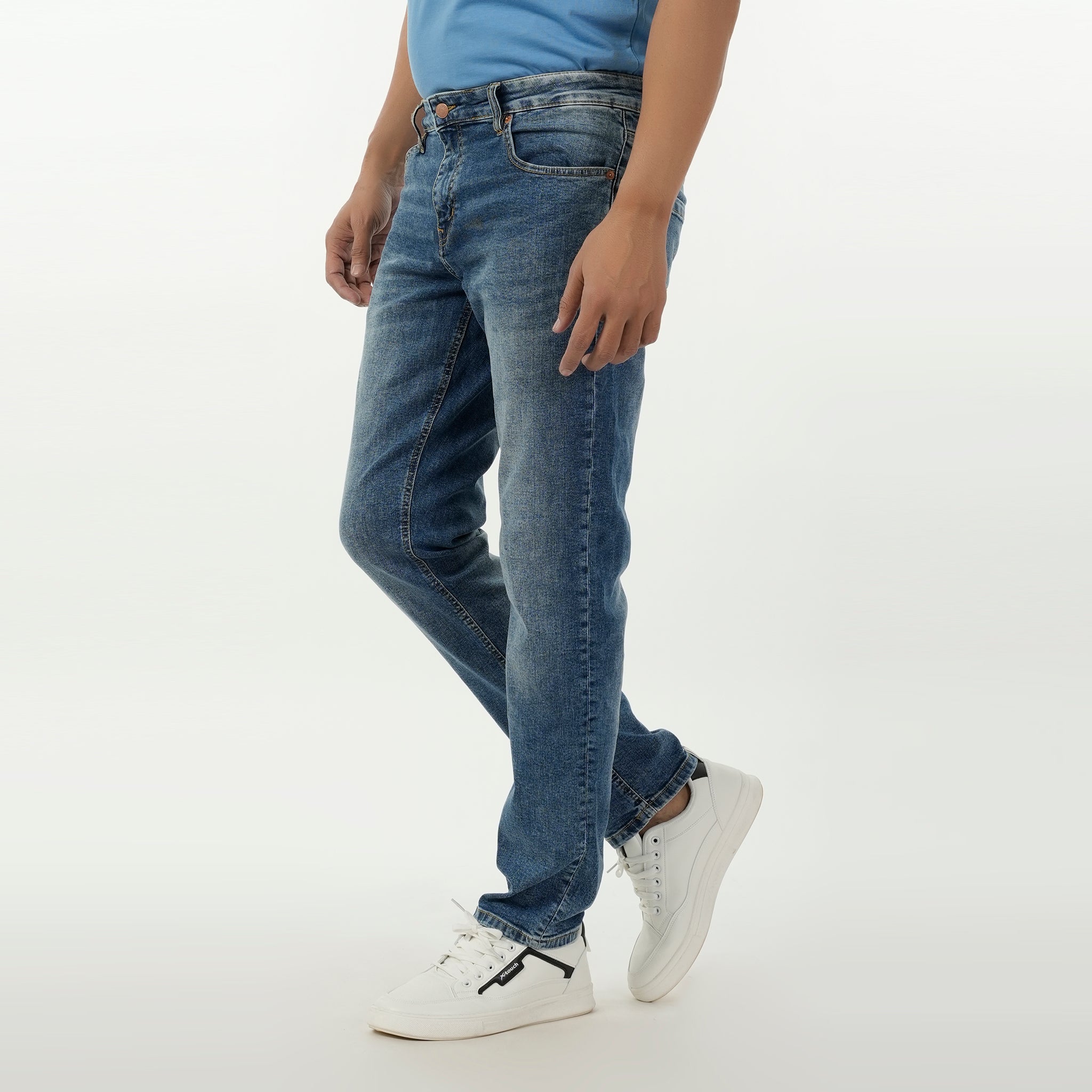 Eminent Men's Slim Fit Denim Pant - Mid Blue, Men's Casual Pants & Jeans, Eminent, Chase Value