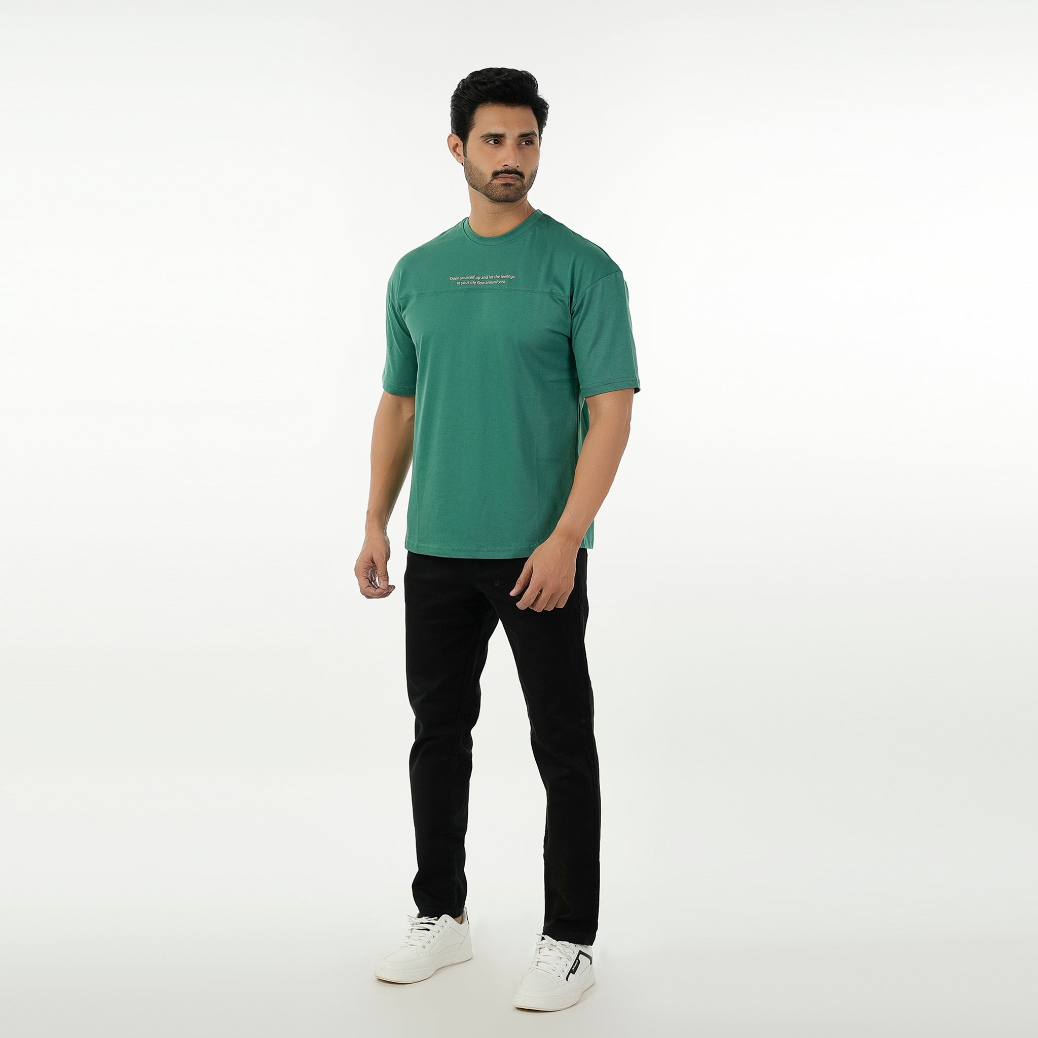 Eminent Men's Round Neck Half Sleeves T-Shirt - Green, Men's T-Shirts & Polos, Eminent, Chase Value