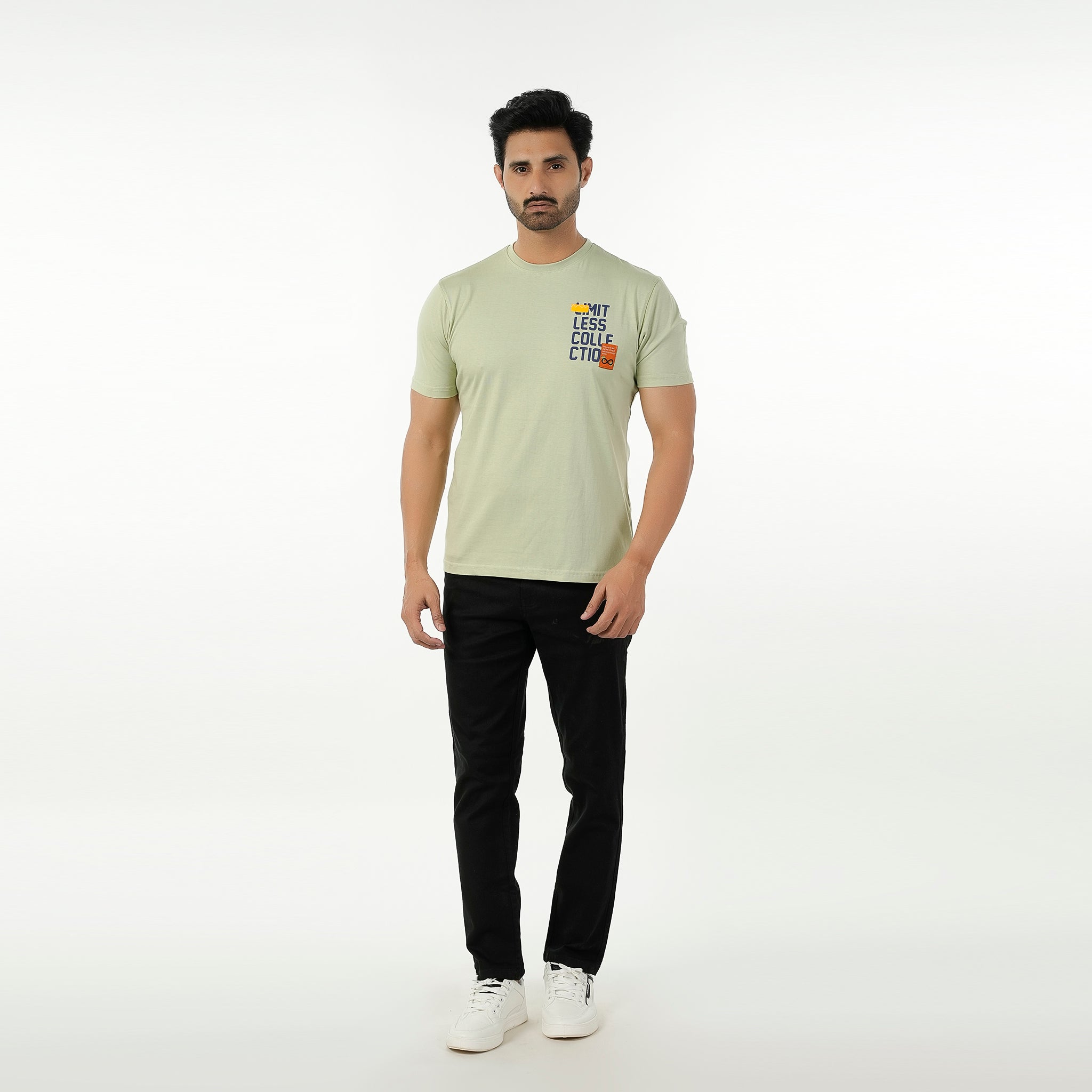 Eminent Men's Round Neck Half Sleeves T-Shirt - Laurel Green, Men's T-Shirts & Polos, Eminent, Chase Value