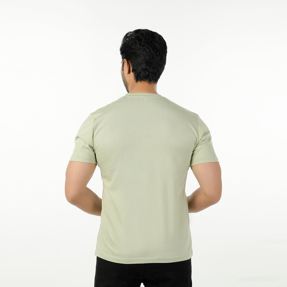 Eminent Men's Round Neck Half Sleeves T-Shirt - Laurel Green, Men's T-Shirts & Polos, Eminent, Chase Value