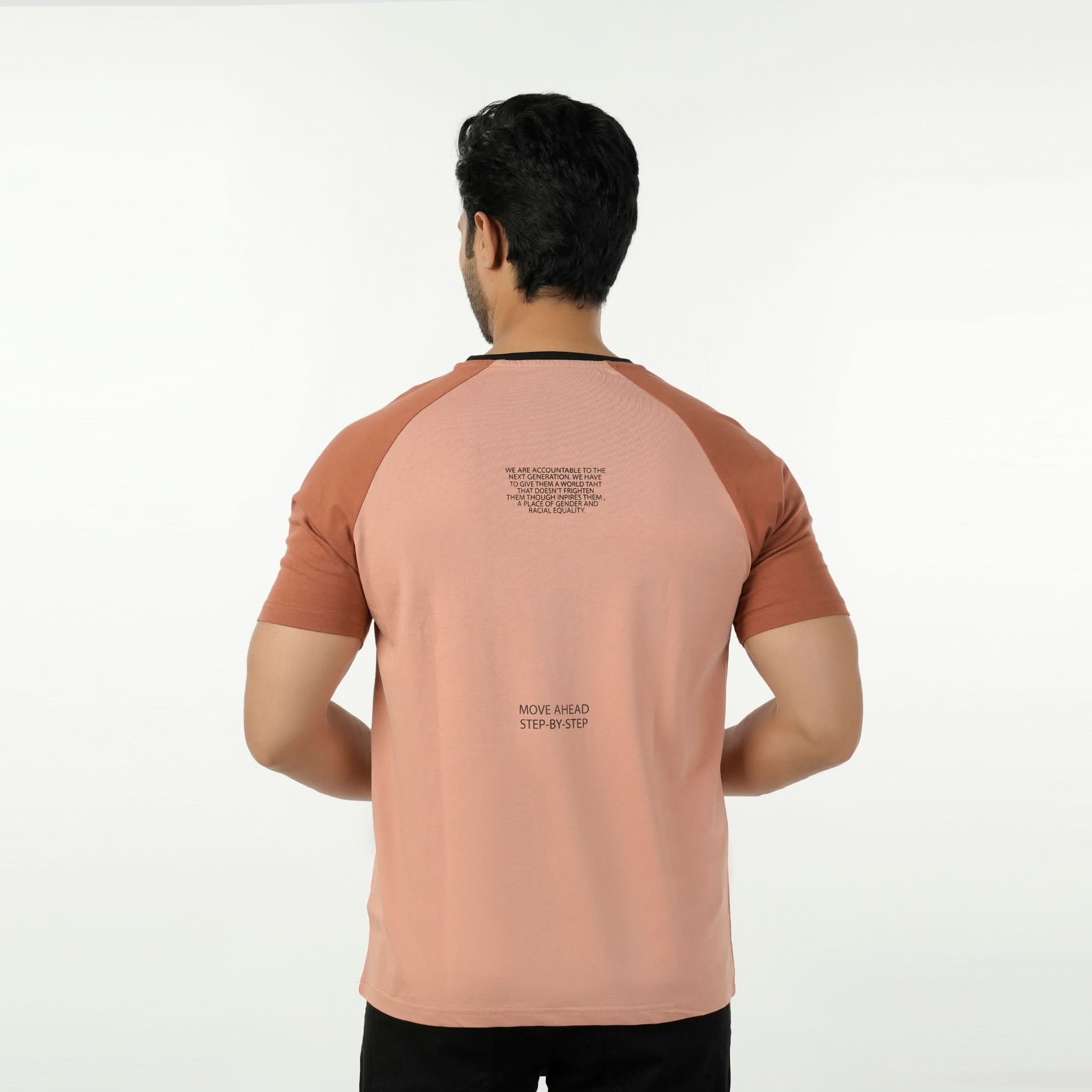 Eminent Men's Round Neck Half Sleeves Printed T-Shirt - Brown, Men's T-Shirts & Polos, Eminent, Chase Value