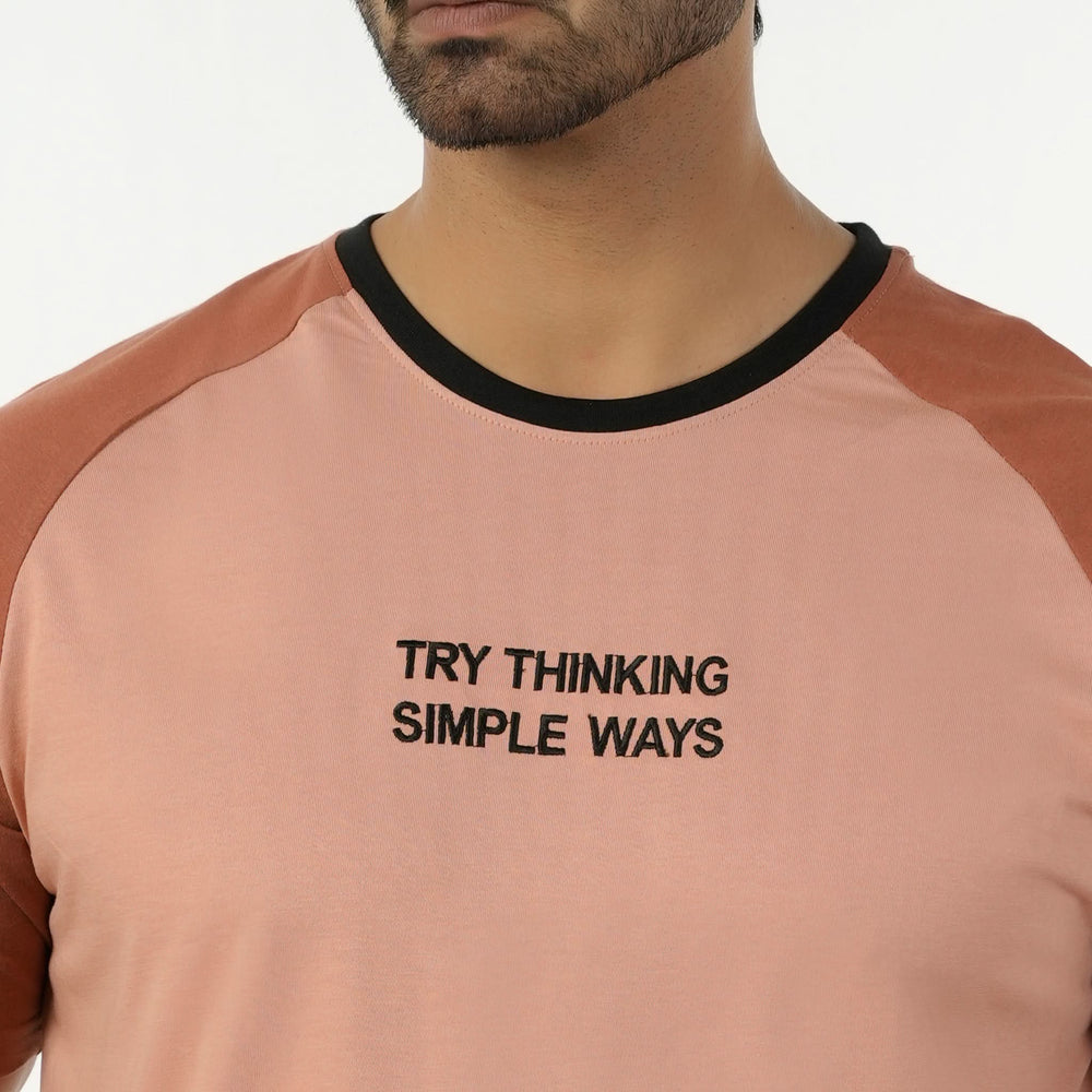 Eminent Men's Round Neck Half Sleeves Printed T-Shirt - Brown, Men's T-Shirts & Polos, Eminent, Chase Value