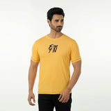 Eminent Men's Round Neck Half Sleeves Printed T-Shirt - Yellow, Men's T-Shirts & Polos, Eminent, Chase Value
