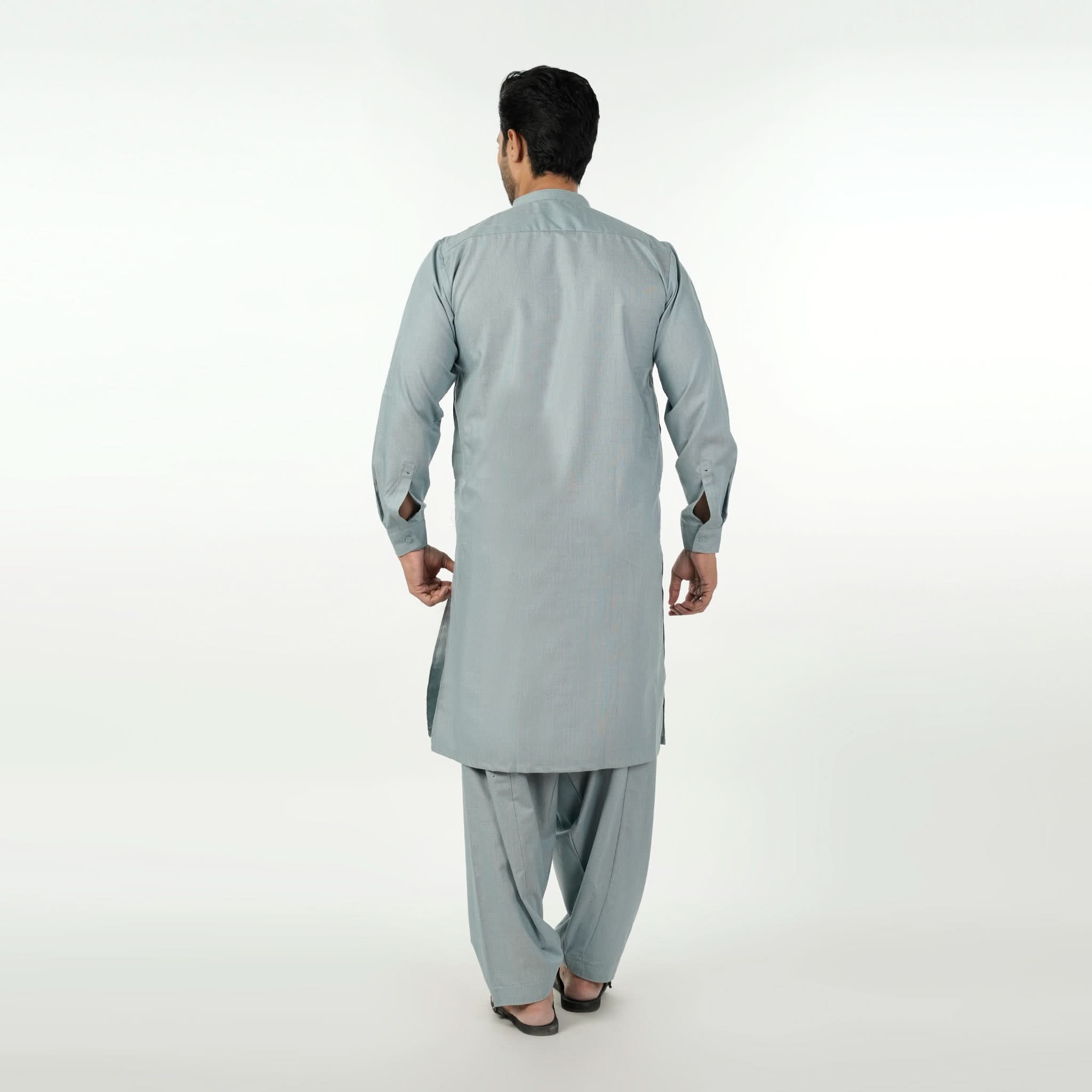 Eminent Men's Trim Fit Shalwar Suit - Aqua, Men's Shalwar Kameez, Eminent, Chase Value