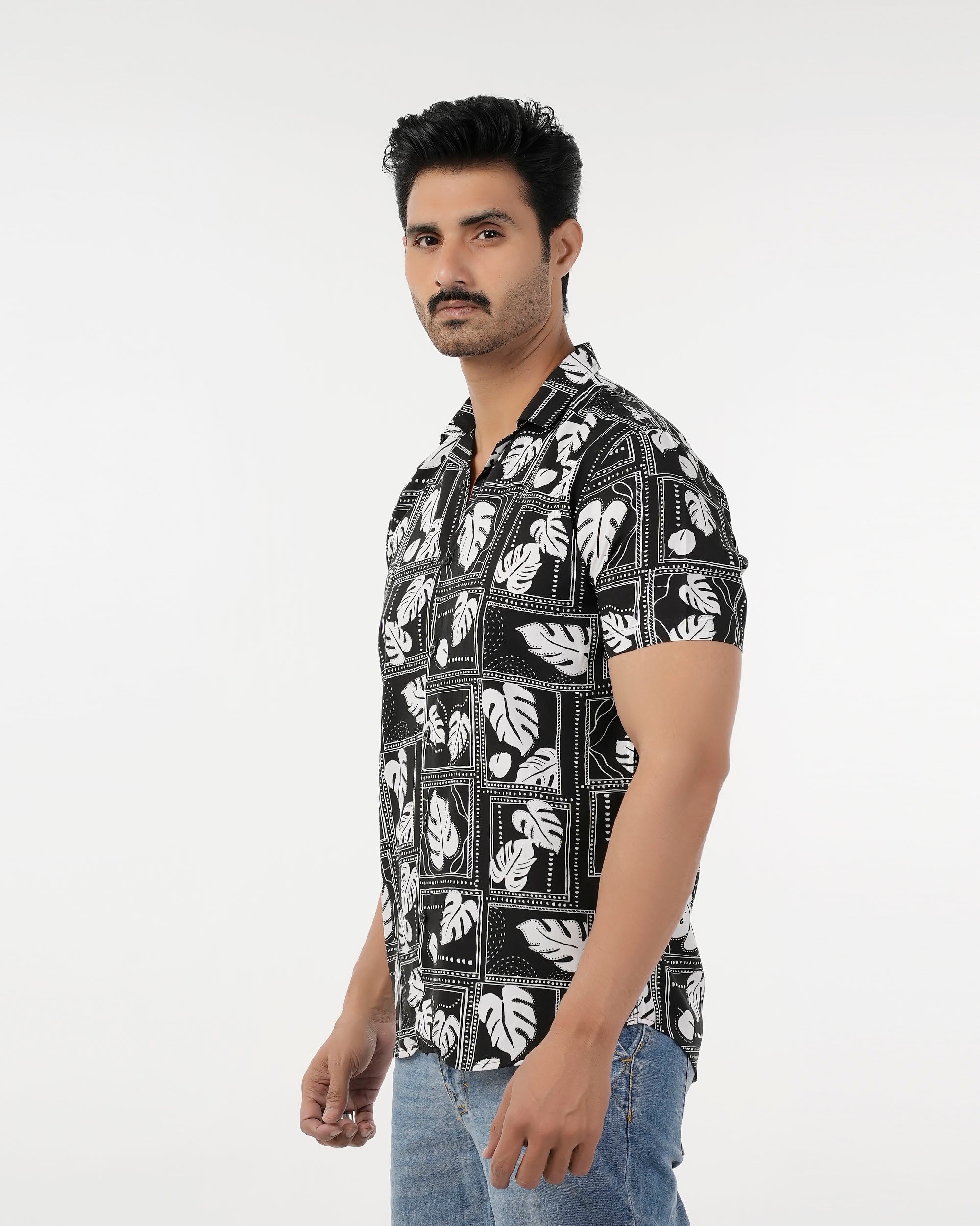 Men's Casual Half Sleeves Linen Shirt, Men's Shirts, Chase Value, Chase Value