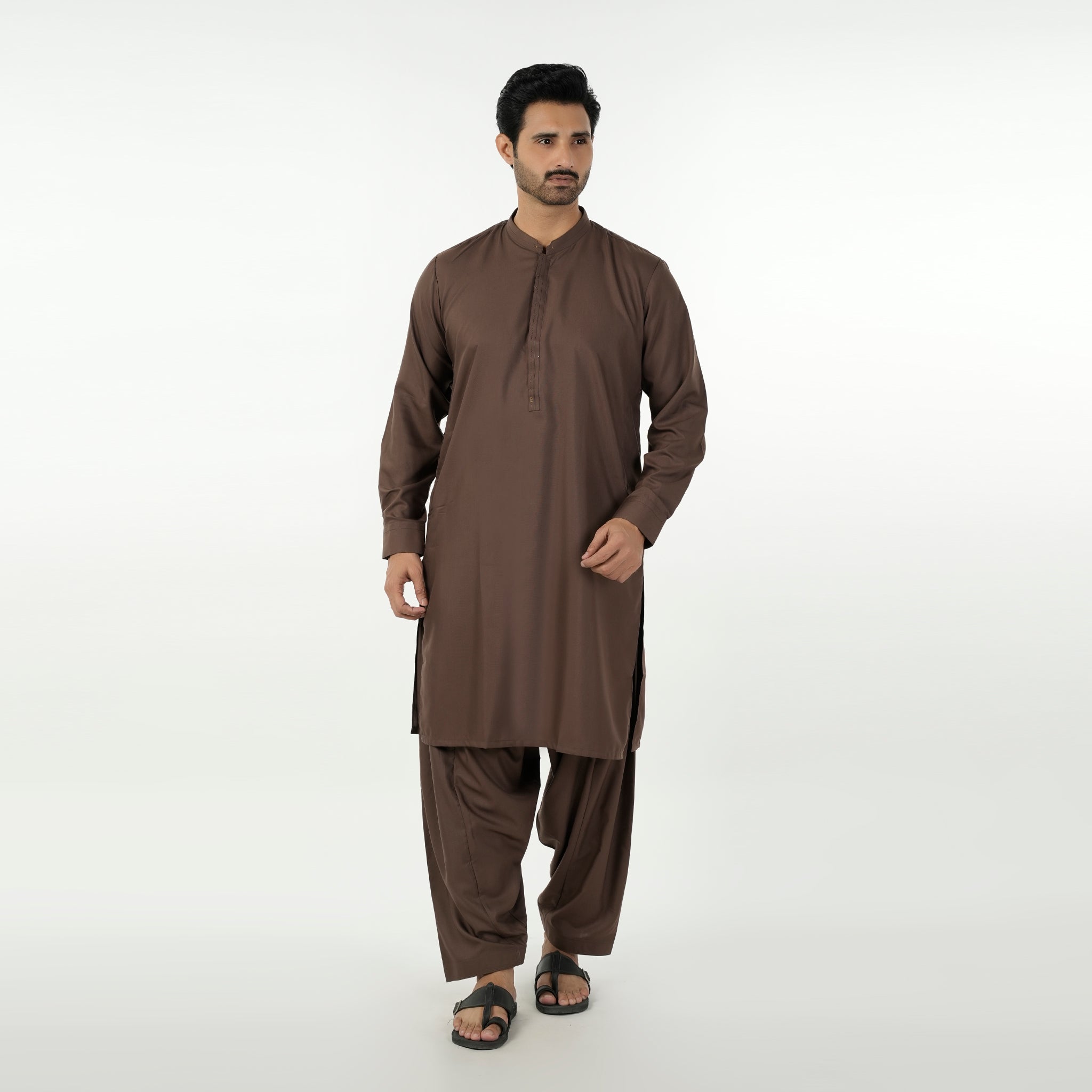 Eminent Men's Stitched Shalwar Suit - Brown, Men's Shalwar Kameez, Eminent, Chase Value