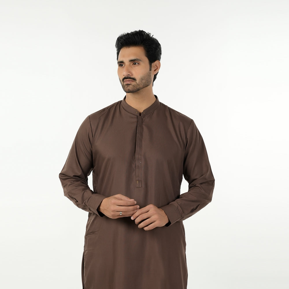 Eminent Men's Stitched Shalwar Suit - Brown, Men's Shalwar Kameez, Eminent, Chase Value