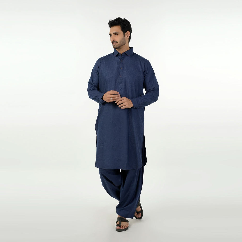 Eminent Trim Fit Shalwar Kameez - Ink Blue, Men's Shalwar Kameez, Eminent, Chase Value