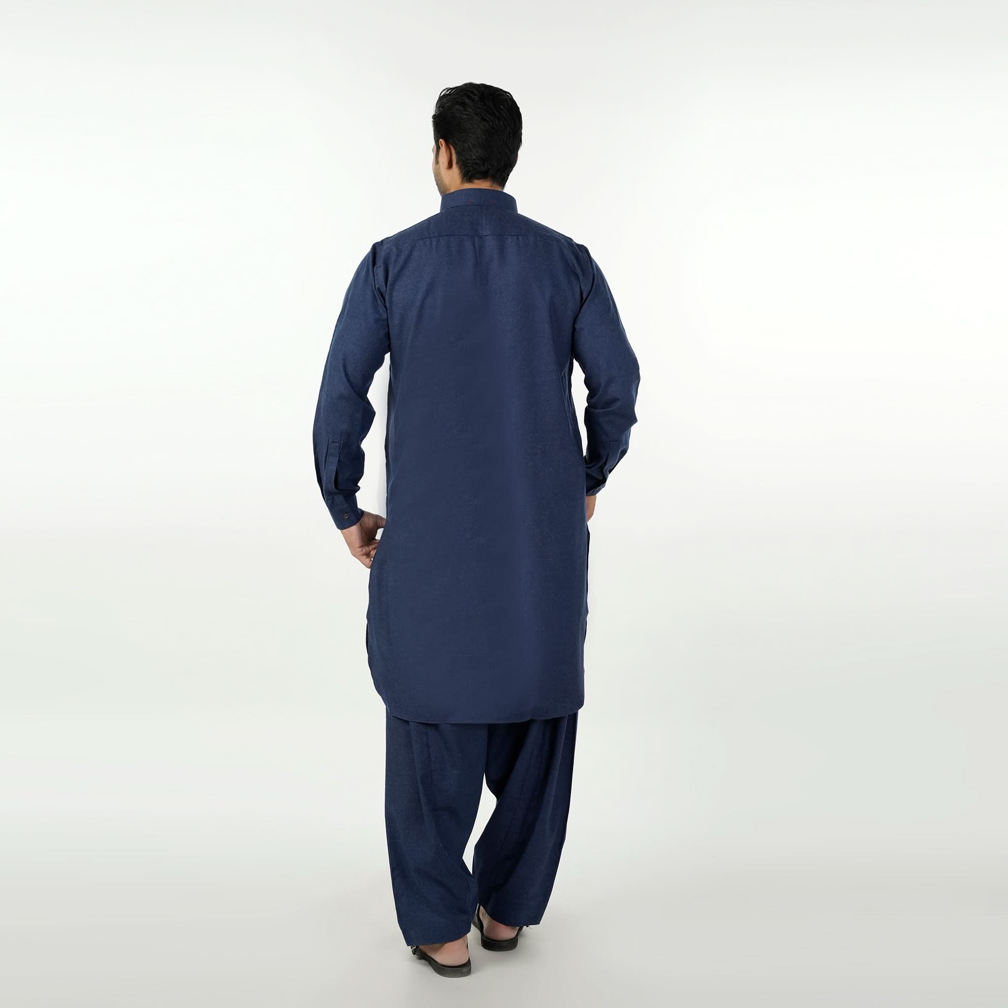 Eminent Trim Fit Shalwar Kameez - Ink Blue, Men's Shalwar Kameez, Eminent, Chase Value