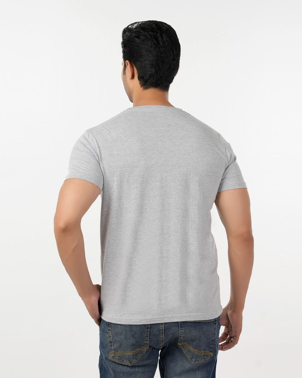 Eminent Men's Round Neck Half Sleeves Printed T-Shirt - Ash Grey, Men's T-Shirts & Polos, Eminent, Chase Value