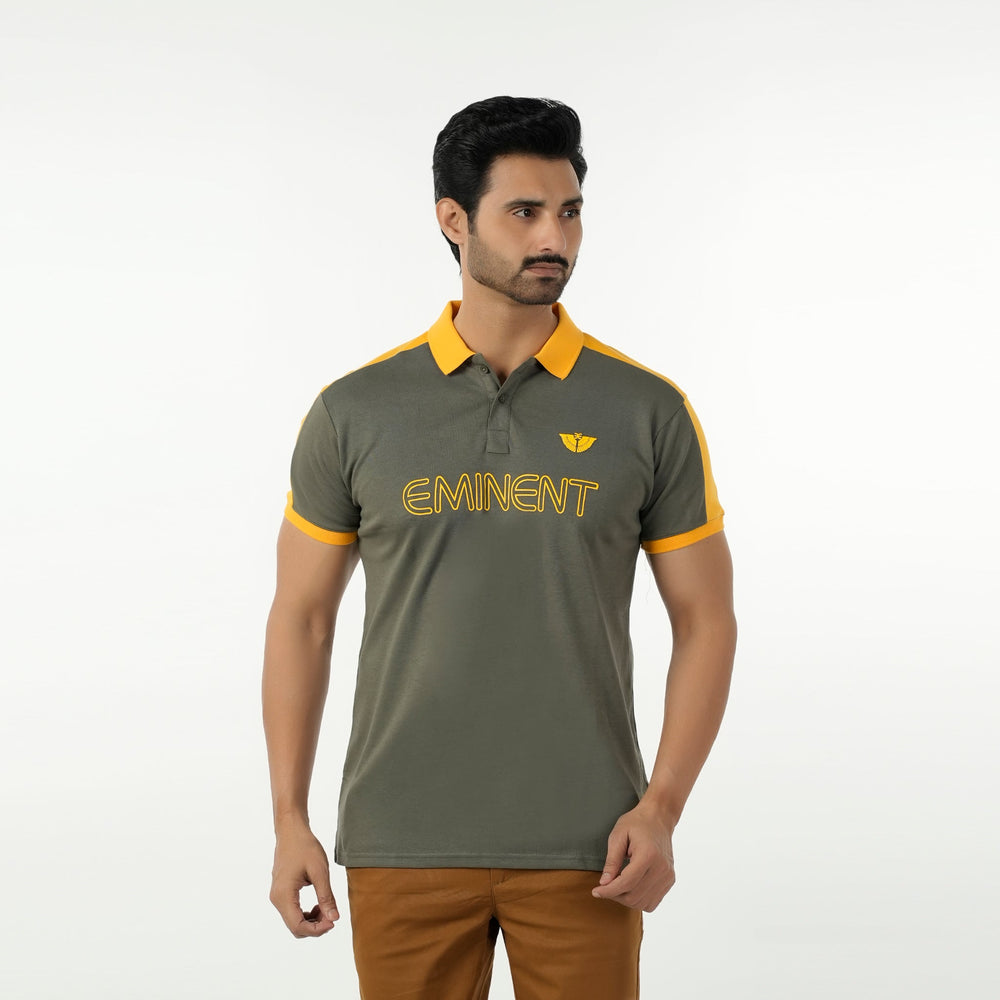 Men's Eminent Half Sleeves Polo T-Shirt - Grey, Men's T-Shirts & Polos, Eminent, Chase Value