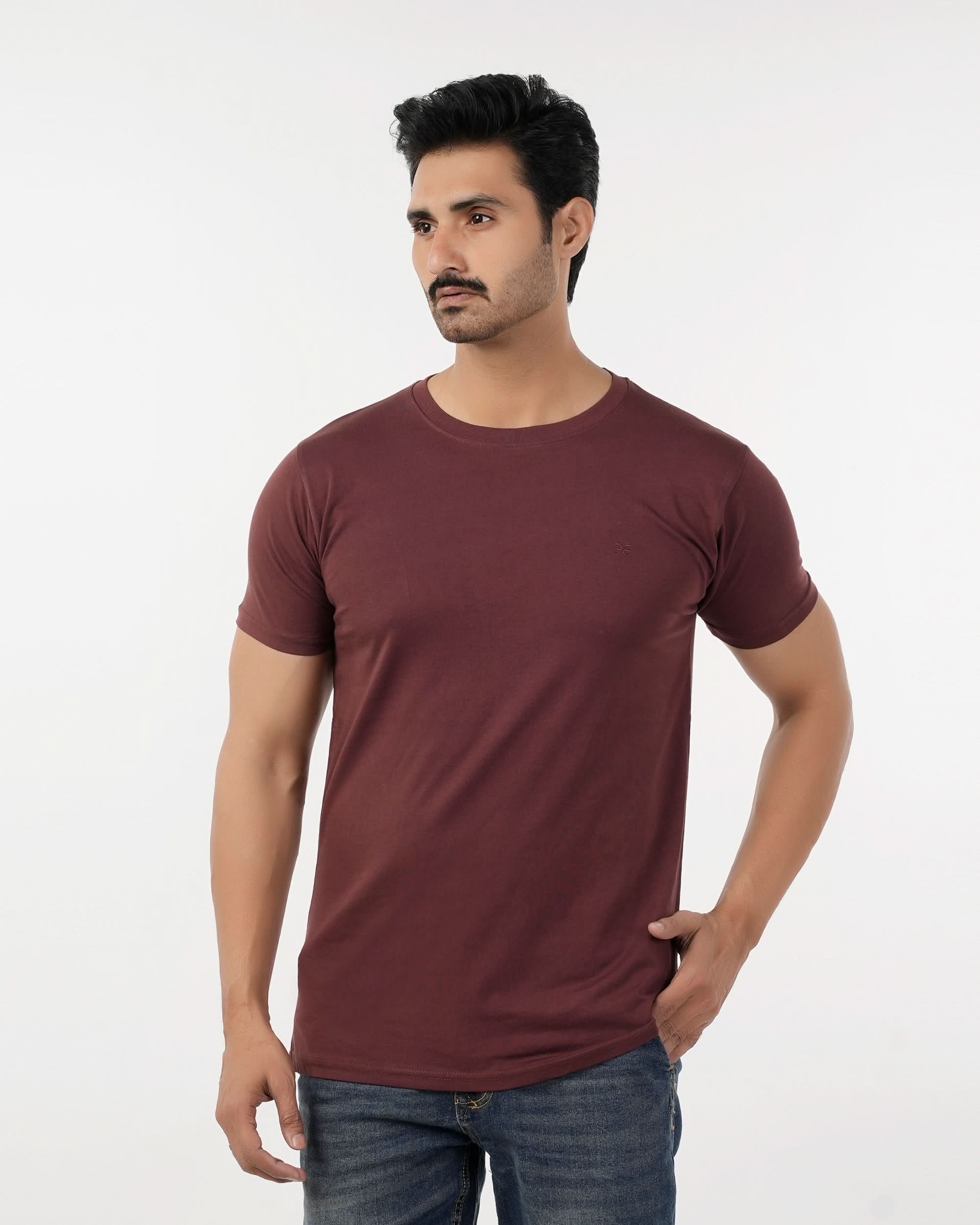 Eminent Men's Round Neck Half Sleeves T-Shirt - Salmon Red, Men's T-Shirts & Polos, Eminent, Chase Value