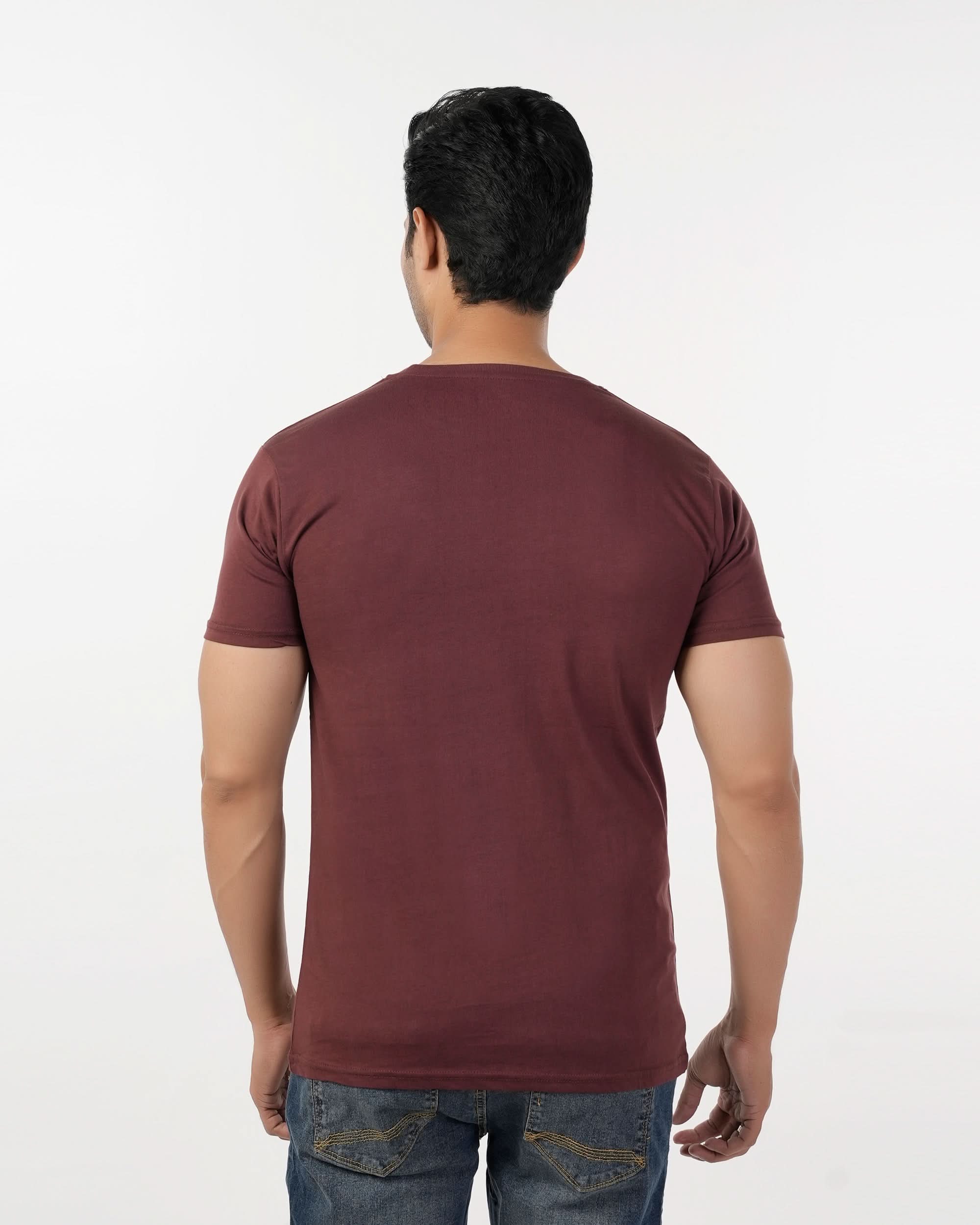 Eminent Men's Round Neck Half Sleeves T-Shirt - Salmon Red, Men's T-Shirts & Polos, Eminent, Chase Value