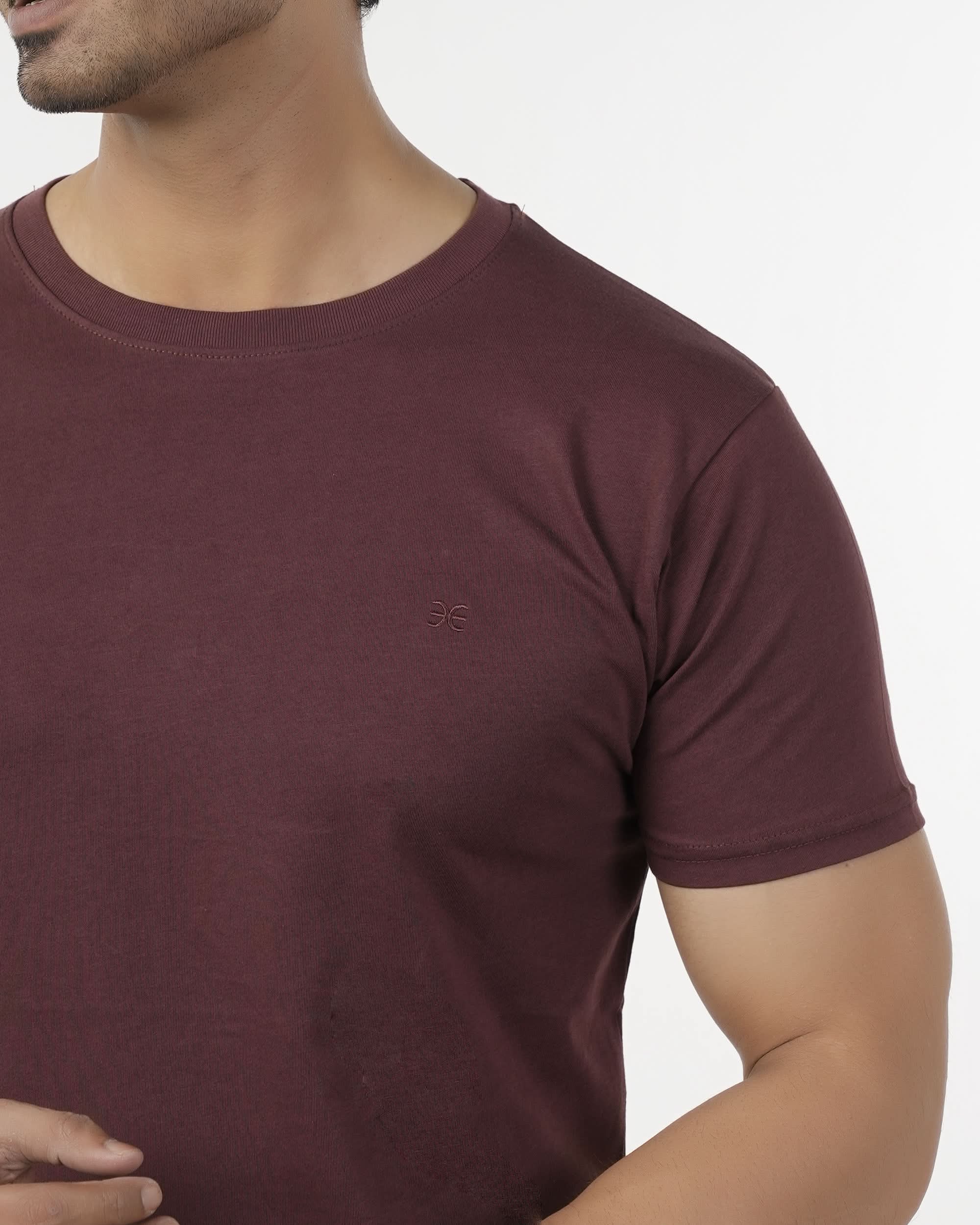 Eminent Men's Round Neck Half Sleeves T-Shirt - Salmon Red, Men's T-Shirts & Polos, Eminent, Chase Value