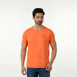 Eminent Men's Round Neck Half Sleeves Printed T-Shirt - Dark Orange, Men's T-Shirts & Polos, Eminent, Chase Value