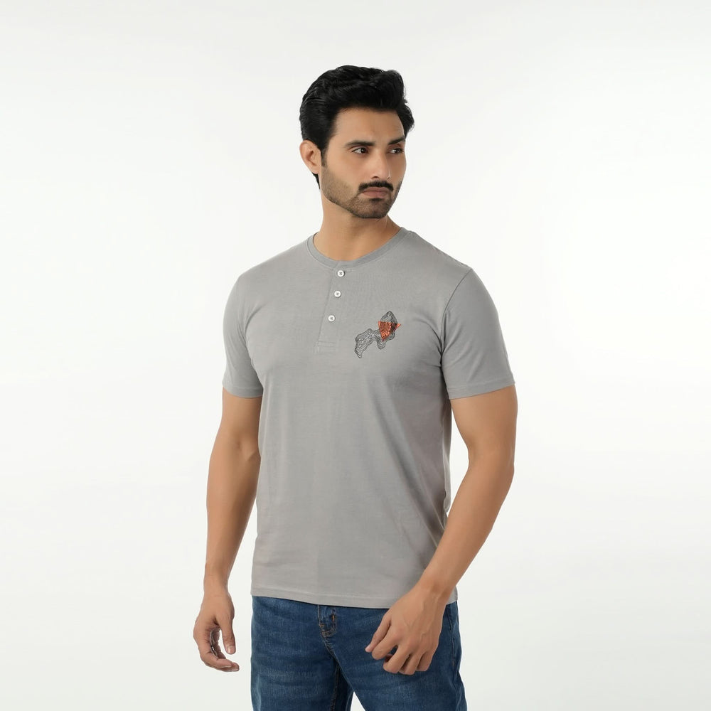Eminent Men's Round Neck Half Sleeves Printed T-Shirt - Frost Grey, Men's T-Shirts & Polos, Eminent, Chase Value