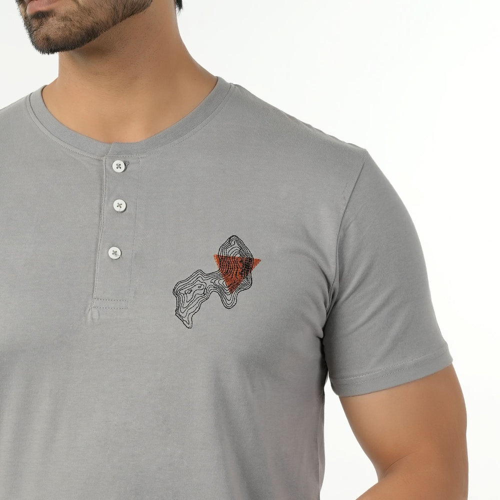 Eminent Men's Round Neck Half Sleeves Printed T-Shirt - Frost Grey, Men's T-Shirts & Polos, Eminent, Chase Value