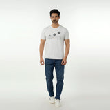 Eminent Men's Round Neck Half Sleeves Printed T-Shirt - Oatmeal, Men's T-Shirts & Polos, Eminent, Chase Value