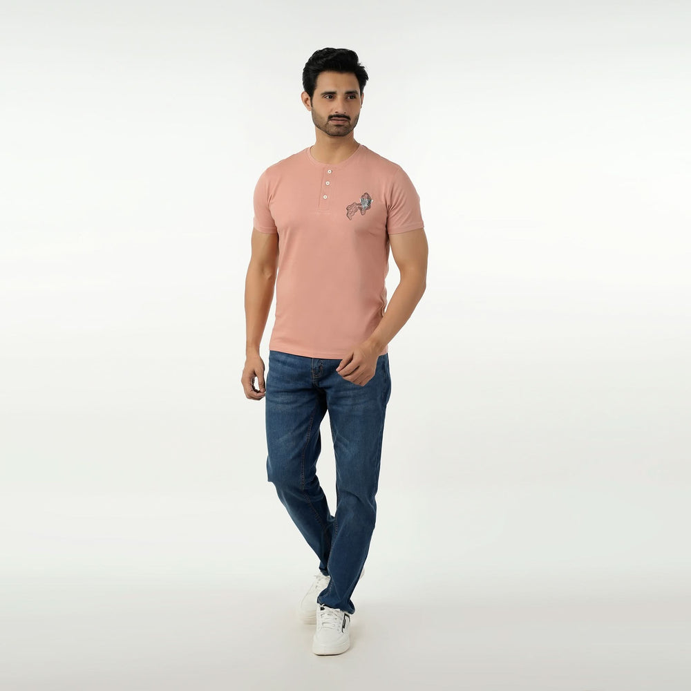 Eminent Men's Round Neck Half Sleeves Printed T-Shirt - Cork, Men's T-Shirts & Polos, Eminent, Chase Value