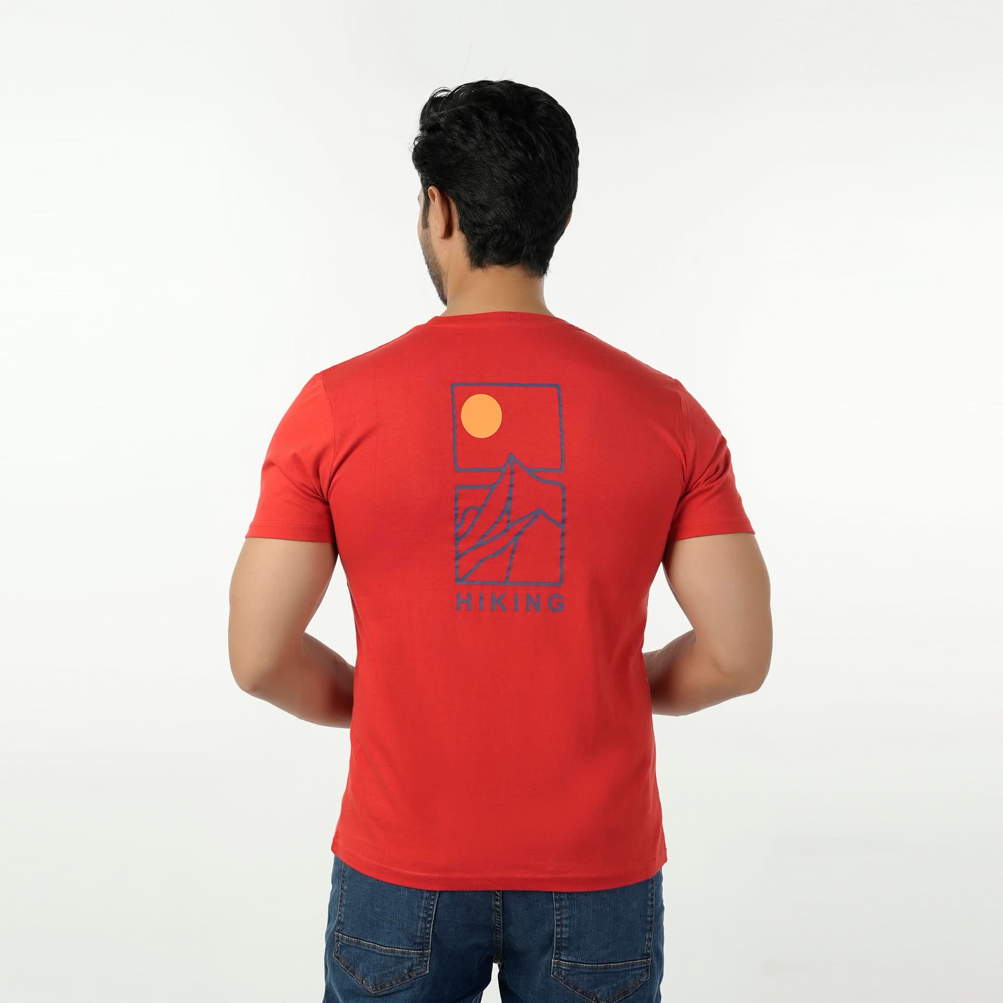 Eminent Men's Round Neck Half Sleeves Printed T-Shirt - Samba Red, Men's T-Shirts & Polos, Eminent, Chase Value