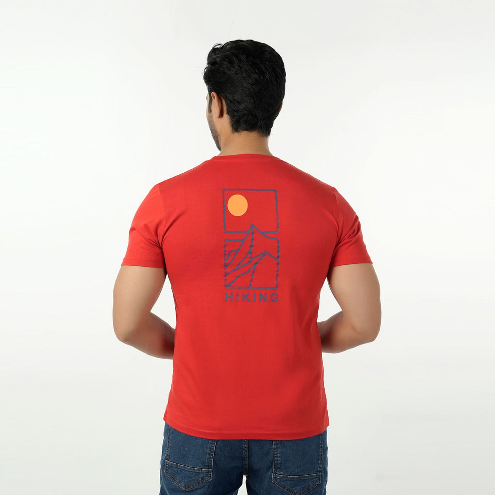 Eminent Men's Round Neck Half Sleeves Printed T-Shirt - Samba Red, Men's T-Shirts & Polos, Eminent, Chase Value