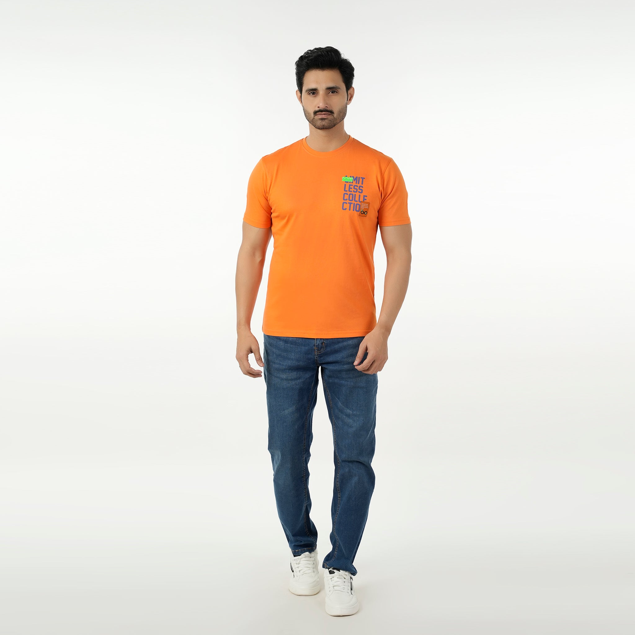 Eminent Men's Round Neck Half Sleeves T-Shirt - Orange, Men's T-Shirts & Polos, Eminent, Chase Value