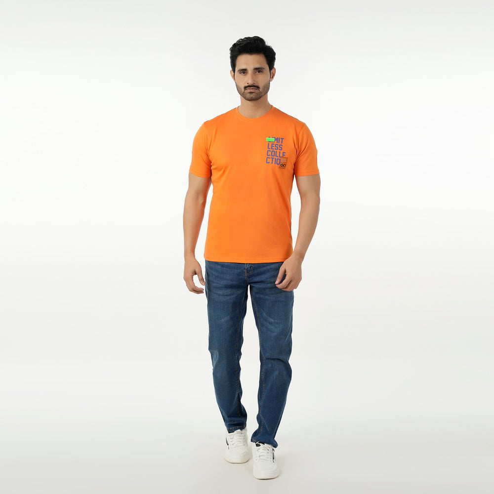 Eminent Men's Round Neck Half Sleeves T-Shirt - Orange, Men's T-Shirts & Polos, Eminent, Chase Value
