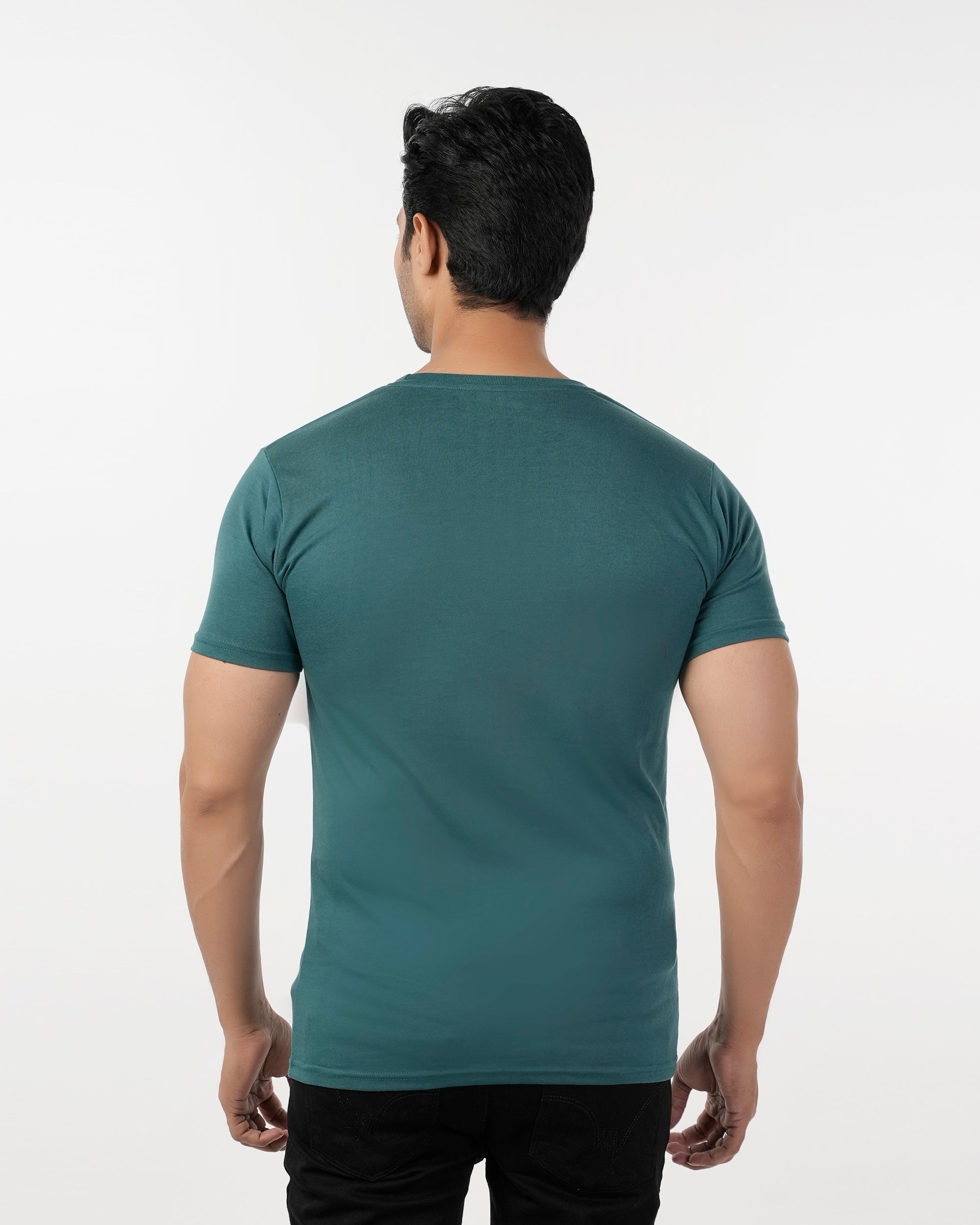 Eminent Men's Round Neck Half Sleeves Printed T-Shirt - Green, Men's T-Shirts & Polos, Eminent, Chase Value