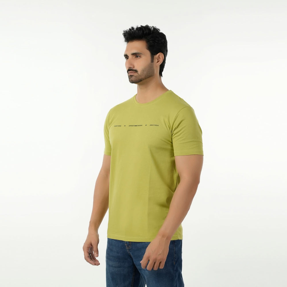 Eminent Men's Round Neck Half Sleeves Printed T-Shirt - Green, Men's T-Shirts & Polos, Eminent, Chase Value