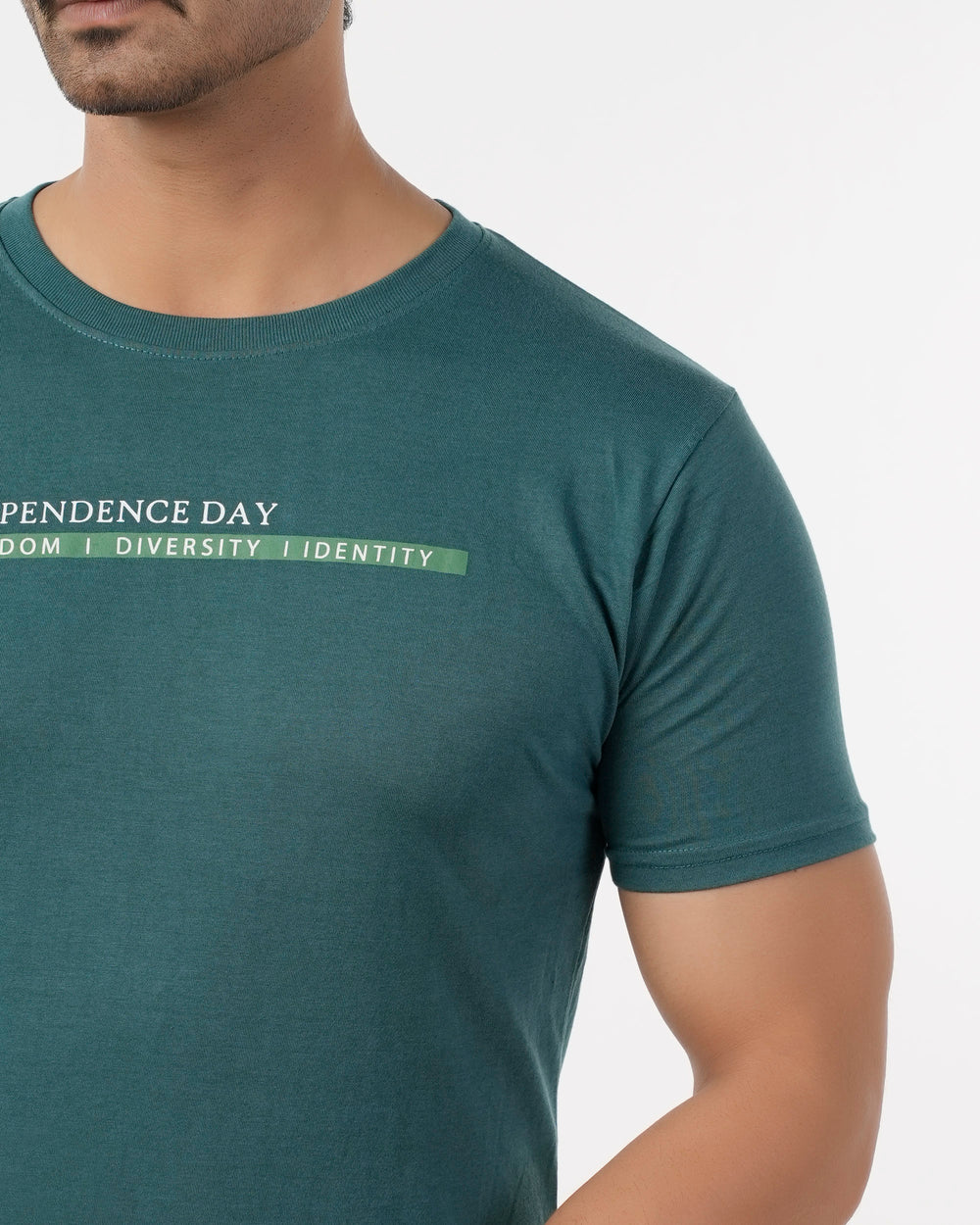 Eminent Men's Round Neck Half Sleeves Printed T-Shirt - Green, Men's T-Shirts & Polos, Eminent, Chase Value