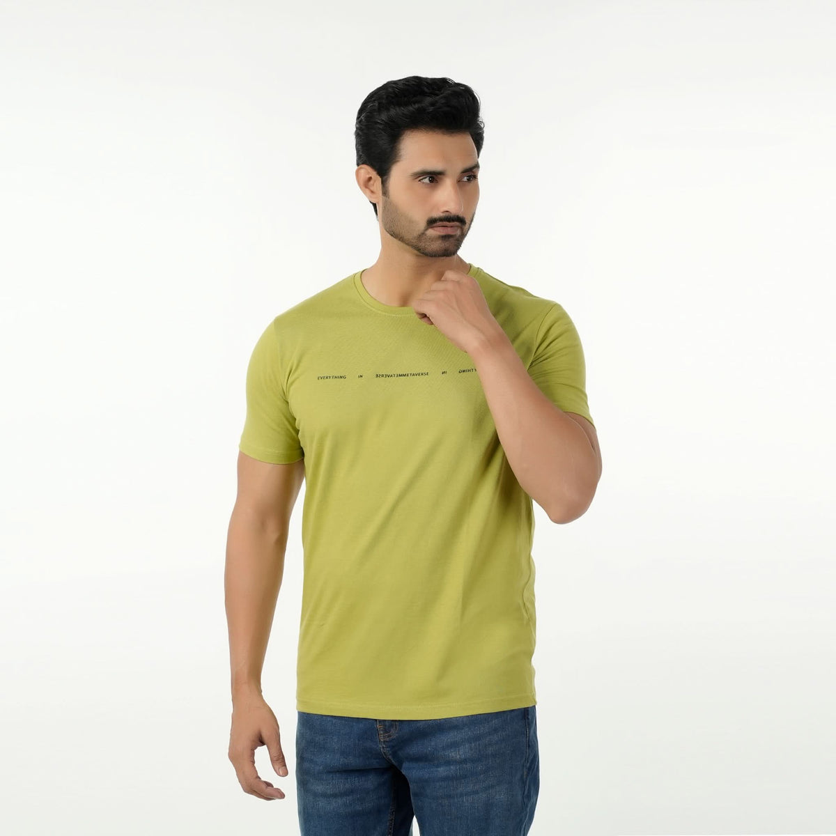 Eminent Men's Round Neck Half Sleeves Printed T-Shirt - Green, Men's T-Shirts & Polos, Eminent, Chase Value