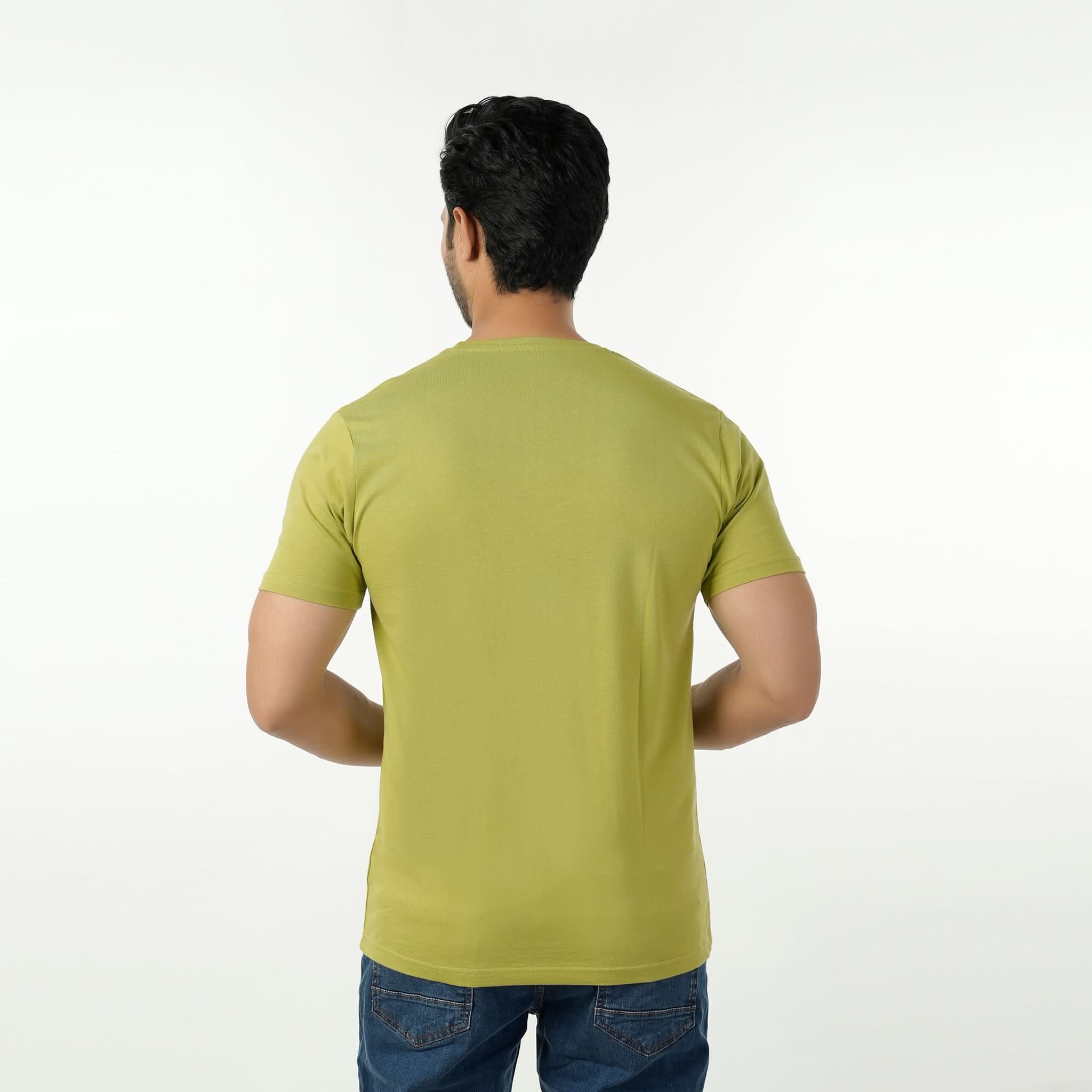 Eminent Men's Round Neck Half Sleeves Printed T-Shirt - Green, Men's T-Shirts & Polos, Eminent, Chase Value