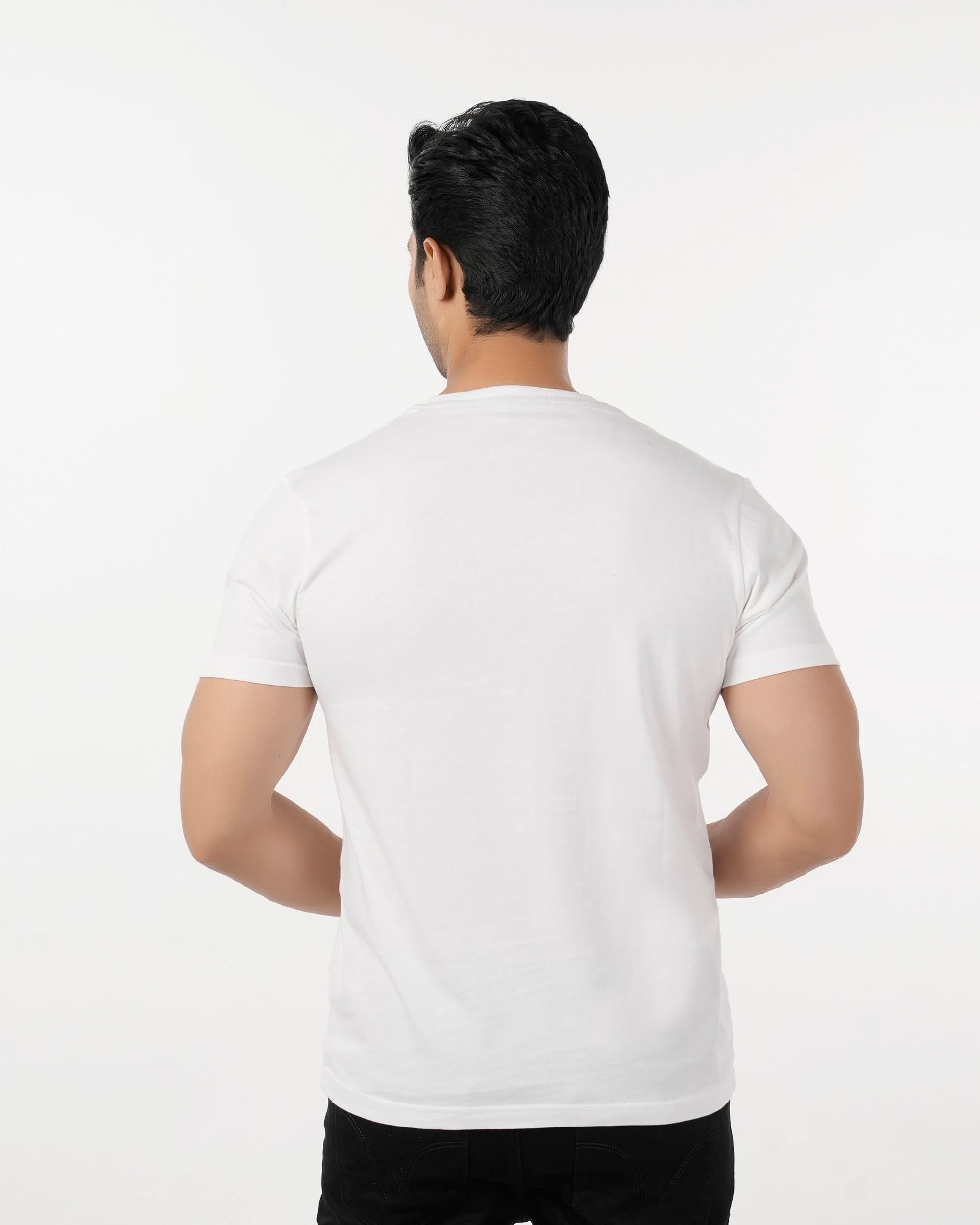 Eminent Men's Round Neck Half Sleeves T-Shirt - White, Men's T-Shirts & Polos, Eminent, Chase Value
