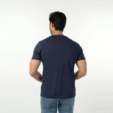 Eminent Men's Round Neck Half Sleeves Printed T-Shirt - Mid Blue, Men's T-Shirts & Polos, Eminent, Chase Value