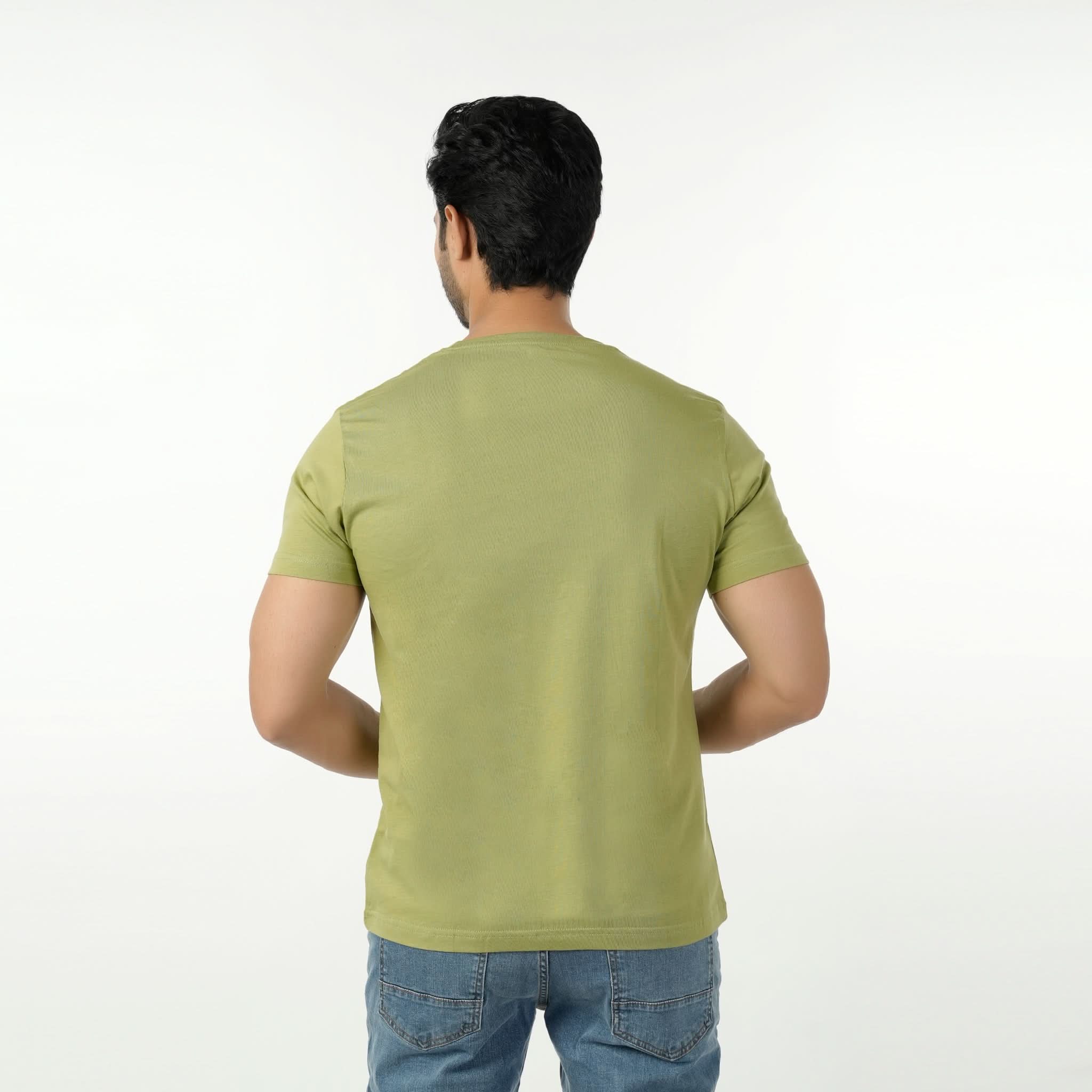 Eminent Men's Round Neck Half Sleeves Printed T-Shirt - Sea Green, Men's T-Shirts & Polos, Eminent, Chase Value
