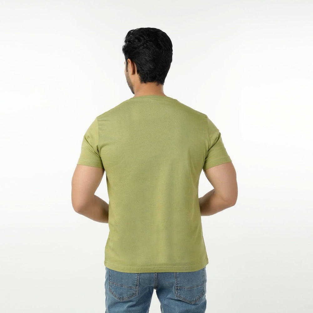 Eminent Men's Round Neck Half Sleeves Printed T-Shirt - Sea Green, Men's T-Shirts & Polos, Eminent, Chase Value