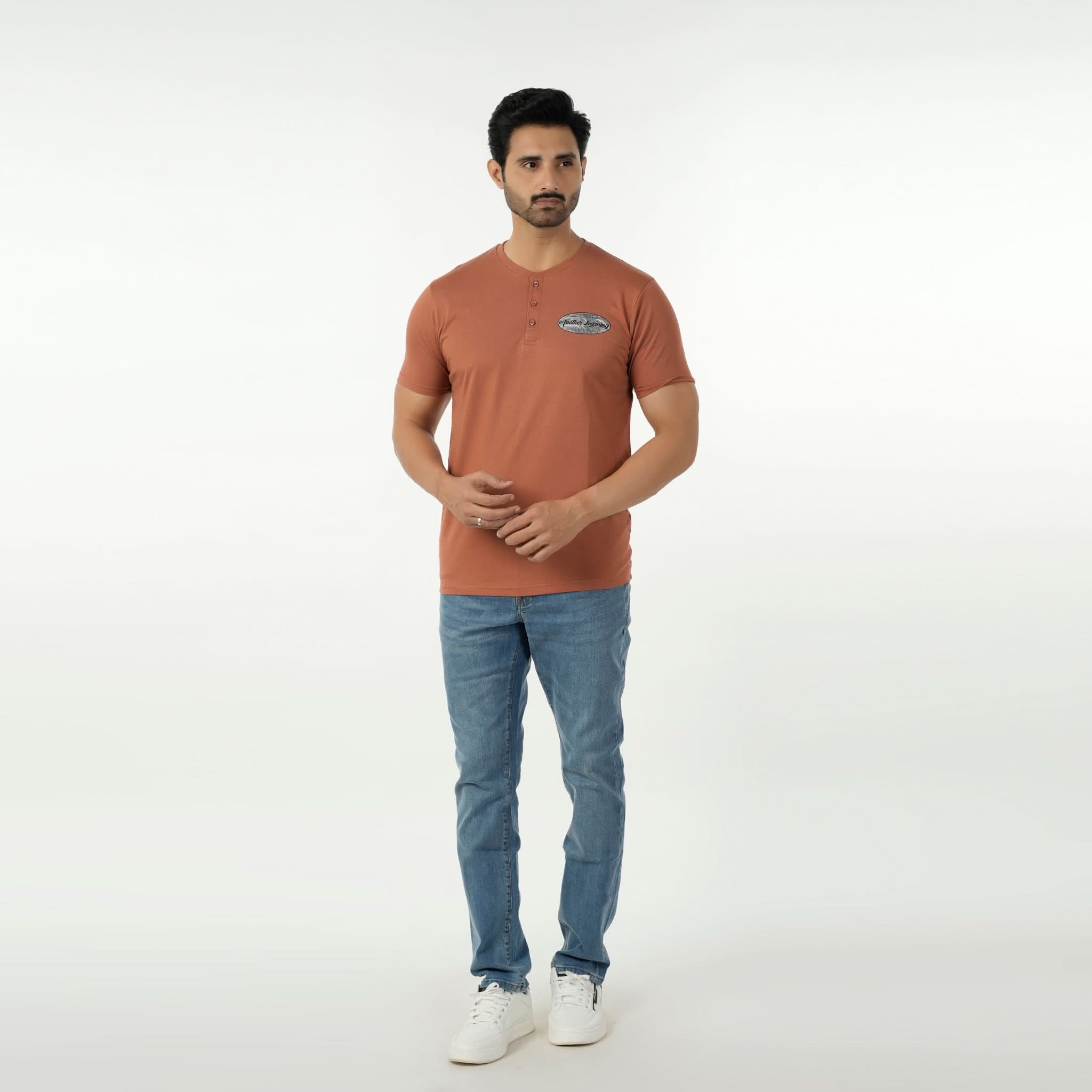 Eminent Men's Round Neck Half Sleeves Printed T-Shirt - Brown, Men's T-Shirts & Polos, Eminent, Chase Value