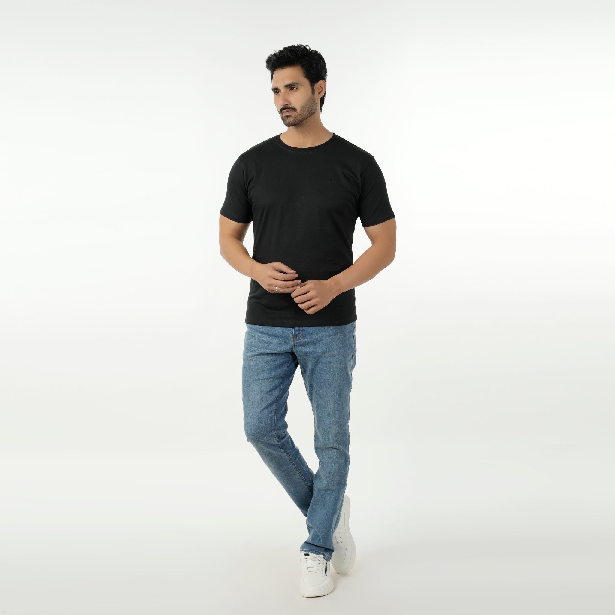Eminent Men's Round Neck Half Sleeves T-Shirt - Black, Men's T-Shirts & Polos, Eminent, Chase Value
