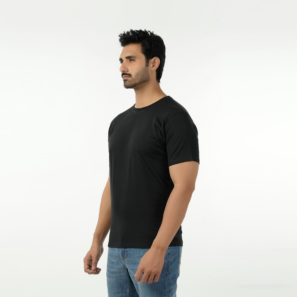 Eminent Men's Round Neck Half Sleeves T-Shirt - Black, Men's T-Shirts & Polos, Eminent, Chase Value