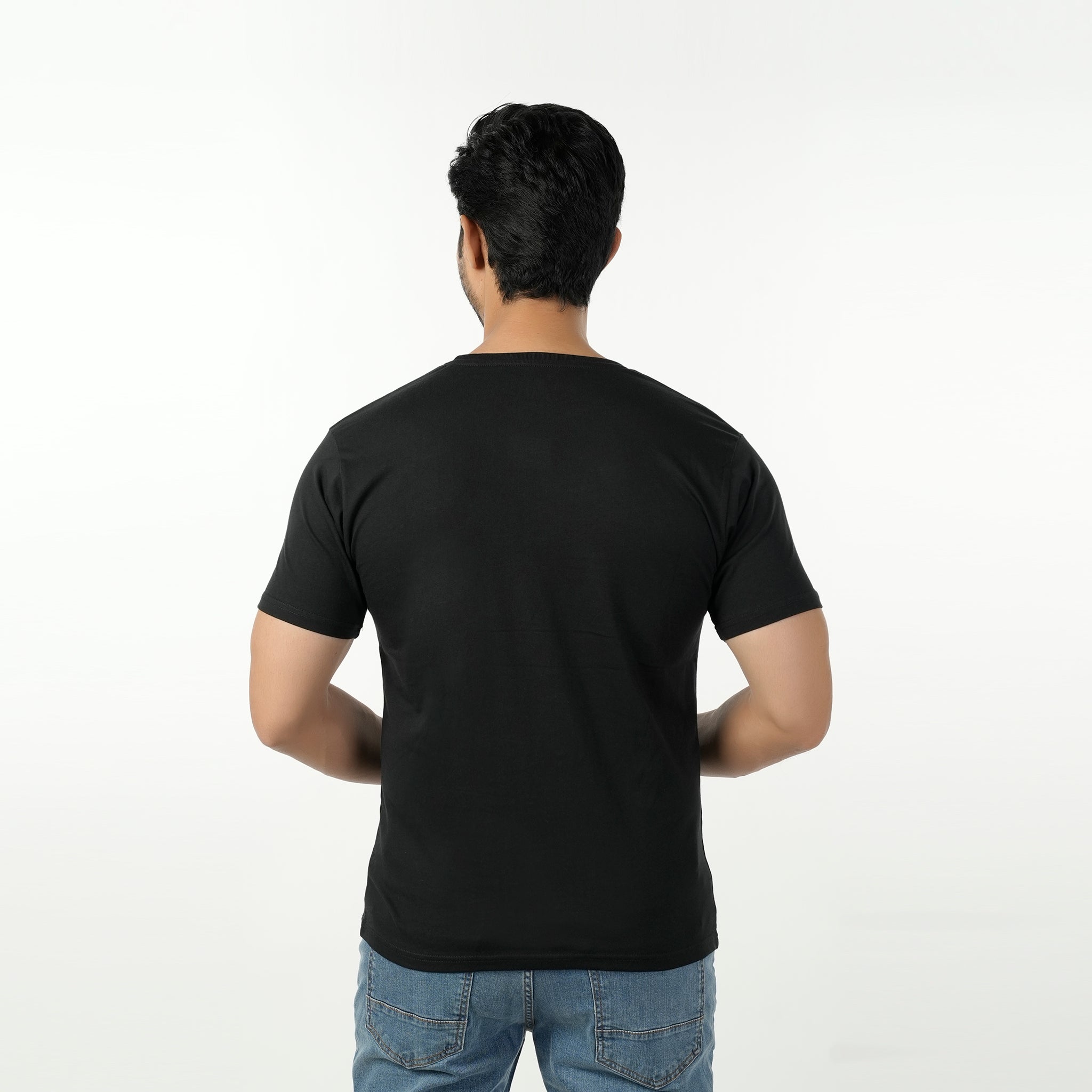 Eminent Men's Round Neck Half Sleeves T-Shirt - Black, Men's T-Shirts & Polos, Eminent, Chase Value