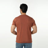 Eminent Men's Round Neck Half Sleeves Printed T-Shirt - Brown, Men's T-Shirts & Polos, Eminent, Chase Value