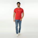 Eminent Men's Round Neck Half Sleeves Printed T-Shirt - Samba Red, Men's T-Shirts & Polos, Eminent, Chase Value