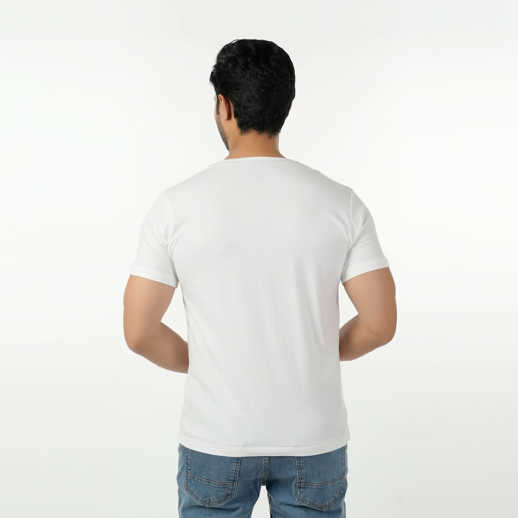 Eminent Men's Round Neck Half Sleeves T-Shirt - White, Men's T-Shirts & Polos, Eminent, Chase Value