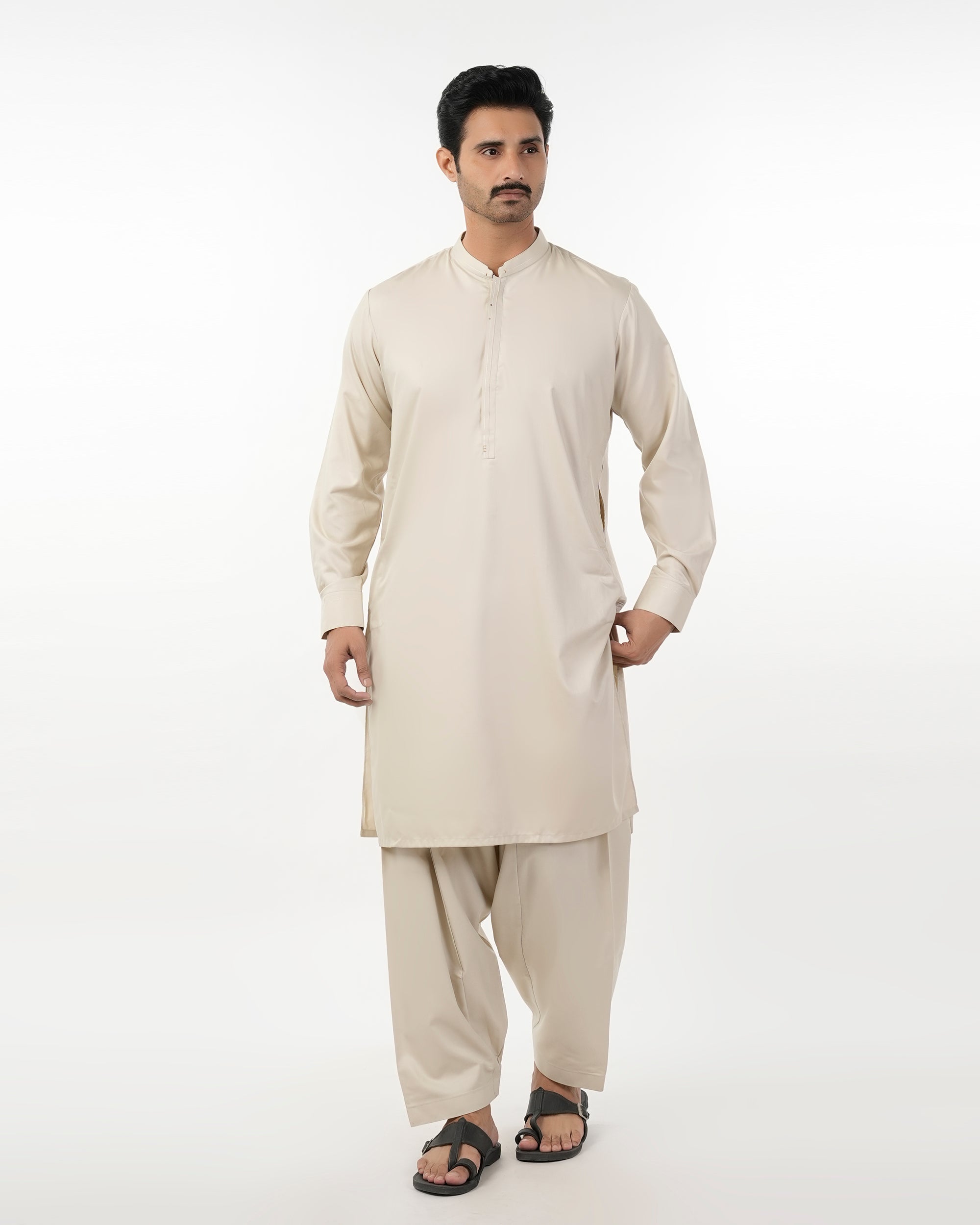 Eminent Men's Stitched Shalwar Suit - Fawn, Men's Shalwar Kameez, Eminent, Chase Value