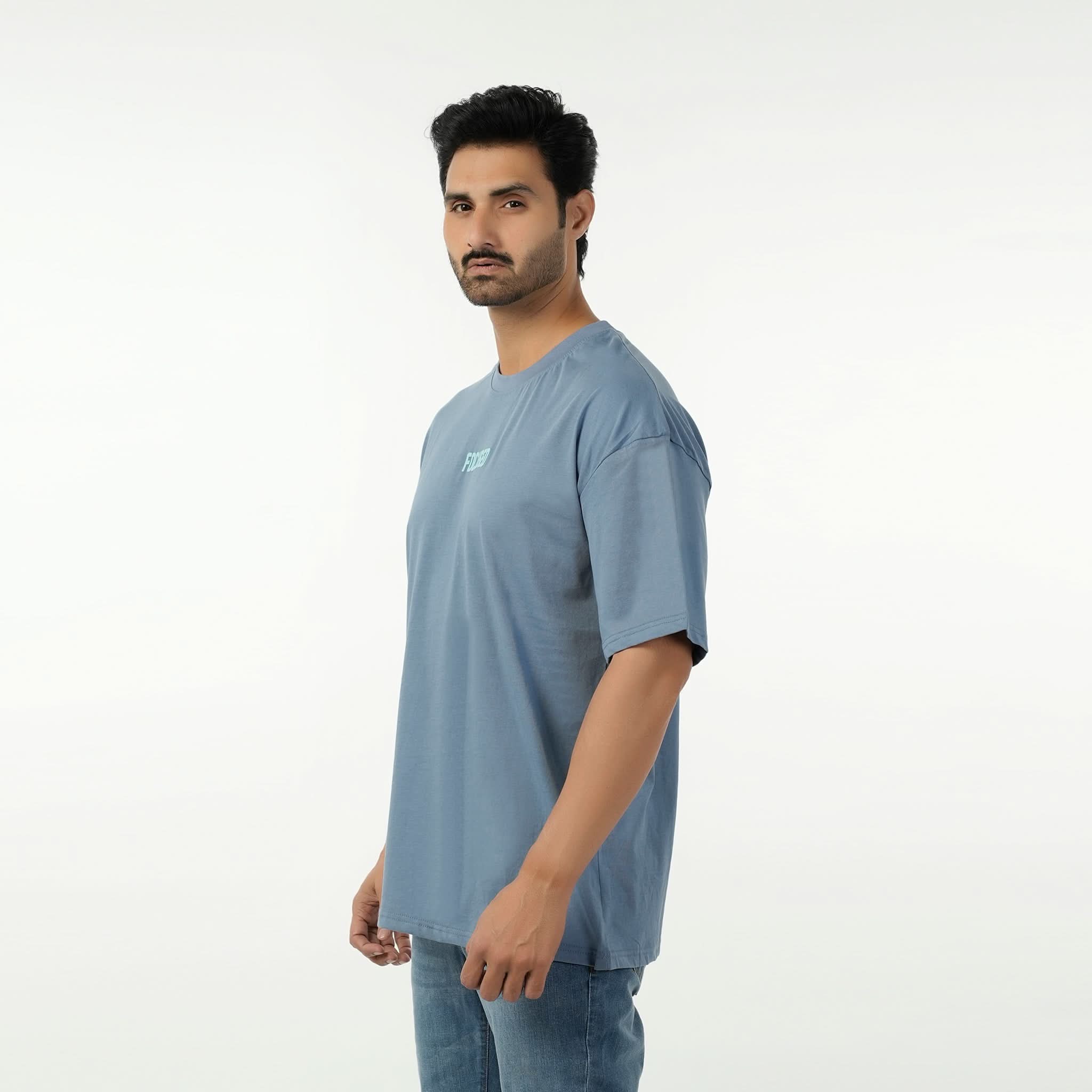 Eminent Men's Round Neck Half Sleeves T-Shirt  - Ash Blue, Men's T-Shirts & Polos, Eminent, Chase Value