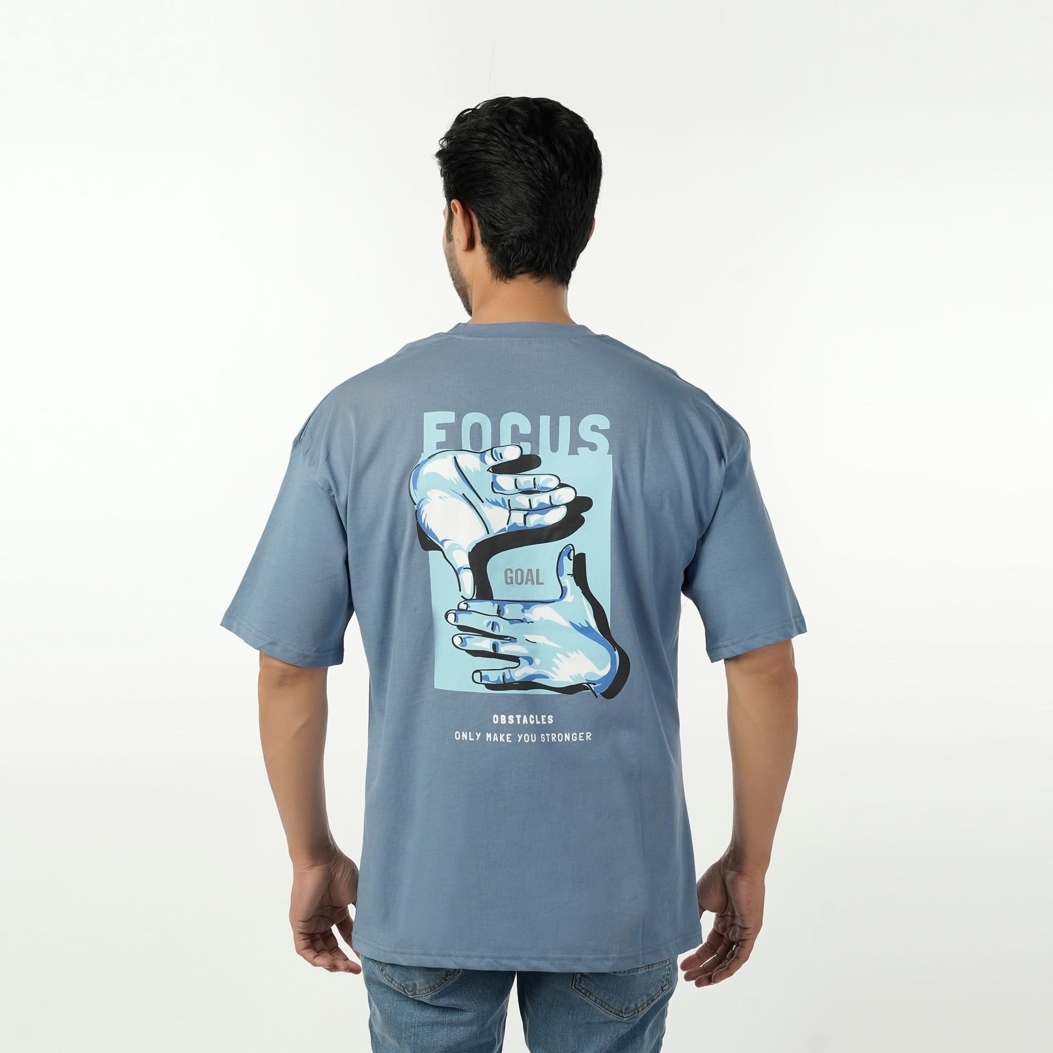 Eminent Men's Round Neck Half Sleeves T-Shirt  - Ash Blue, Men's T-Shirts & Polos, Eminent, Chase Value