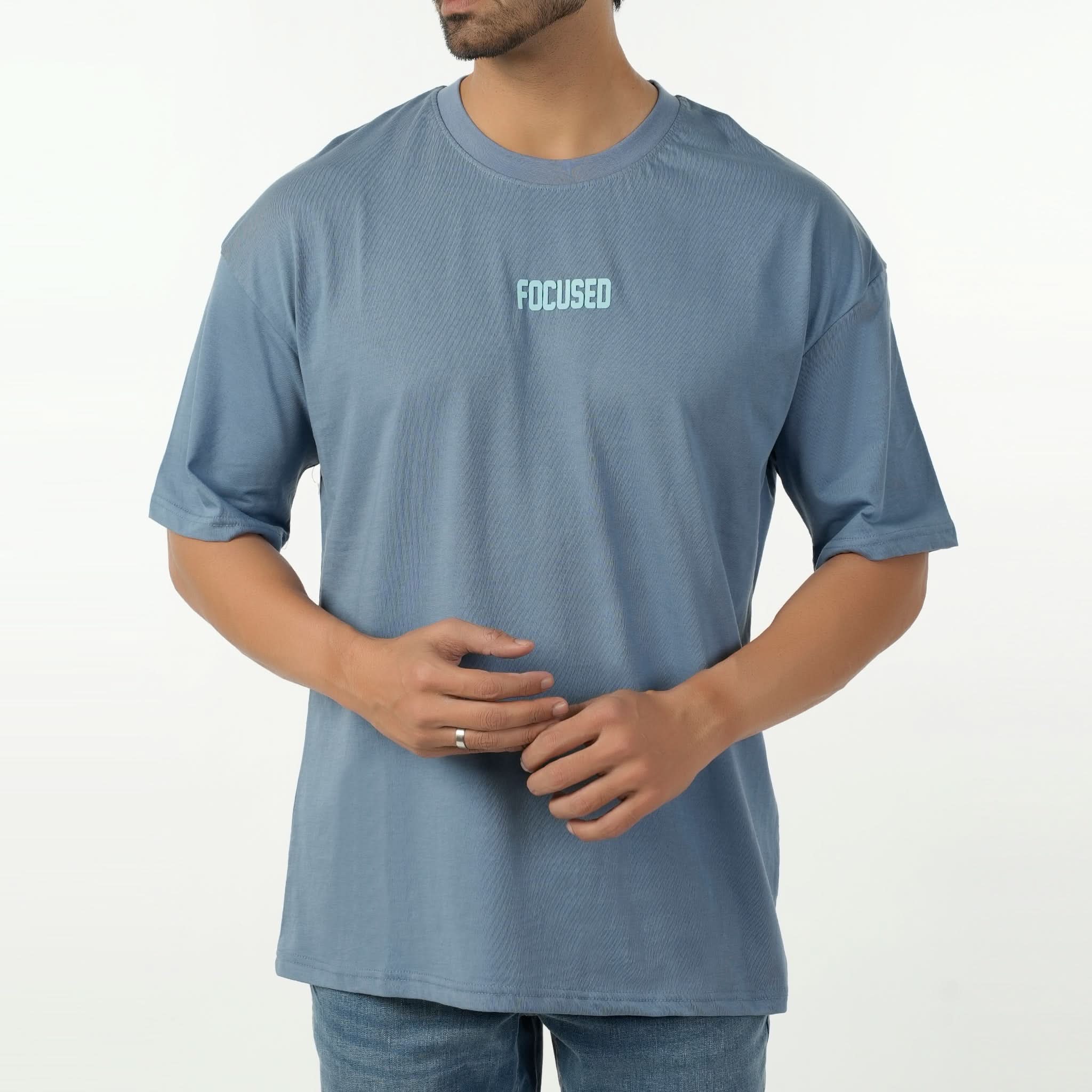 Eminent Men's Round Neck Half Sleeves T-Shirt  - Ash Blue, Men's T-Shirts & Polos, Eminent, Chase Value