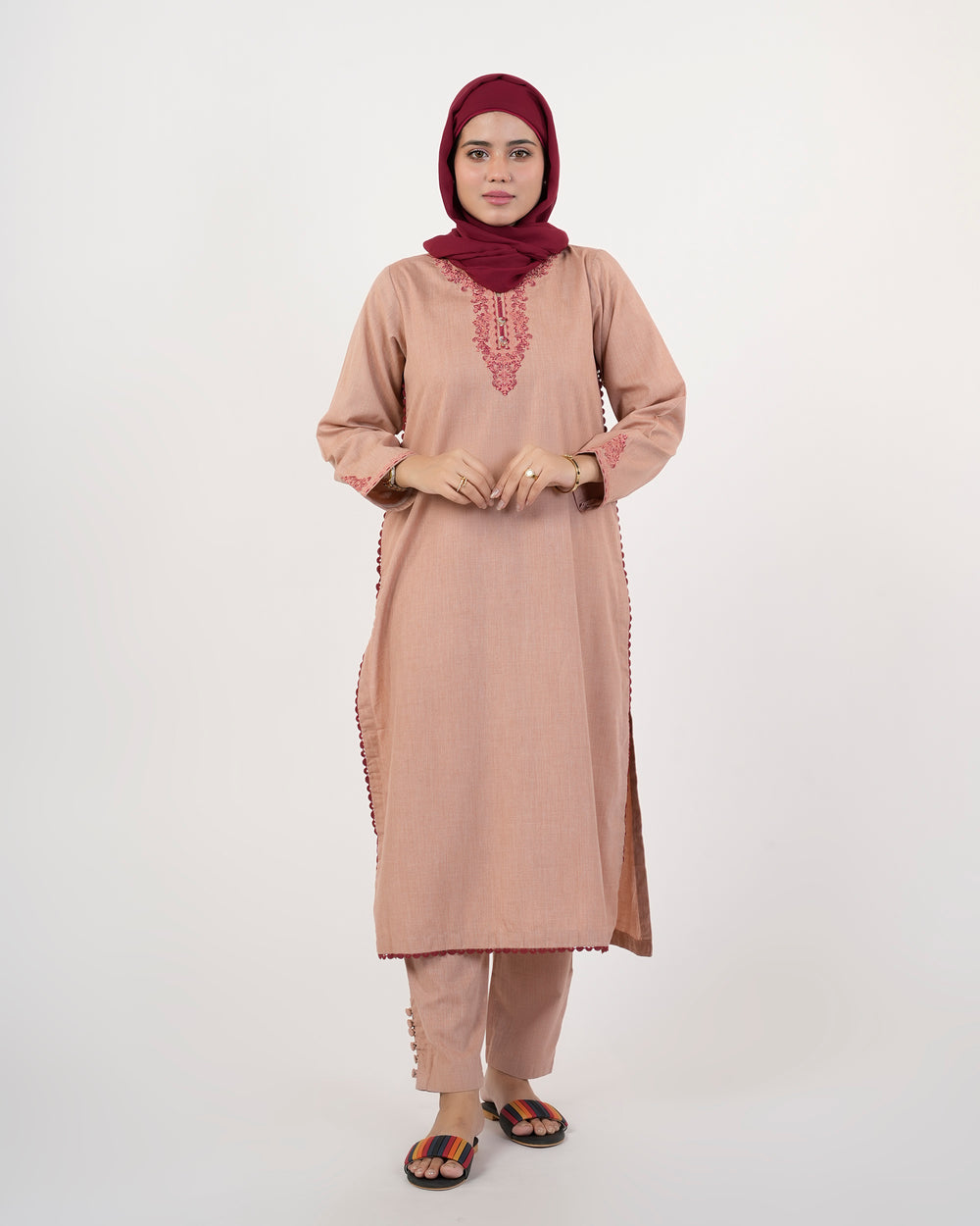 Eminent Women's Embroidered 02 Pcs Suit - Mustard, Women Shalwar Suits, Eminent, Chase Value