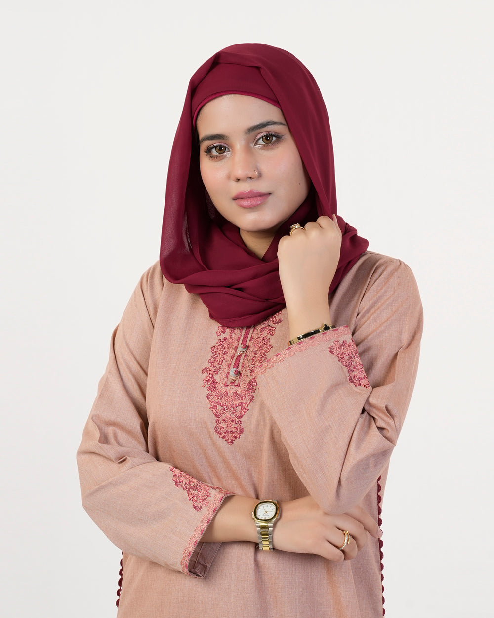 Eminent Women's Embroidered 02 Pcs Suit - Mustard, Women Shalwar Suits, Eminent, Chase Value